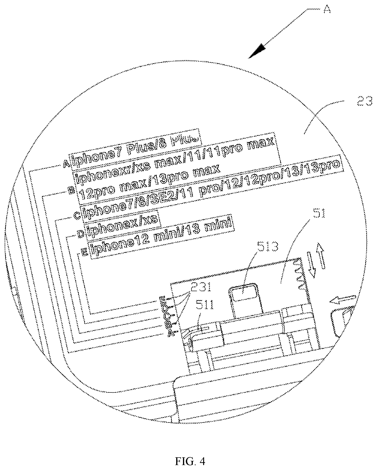 Patent US12107614 Figure 4 – Mobile terminal protective case for diving