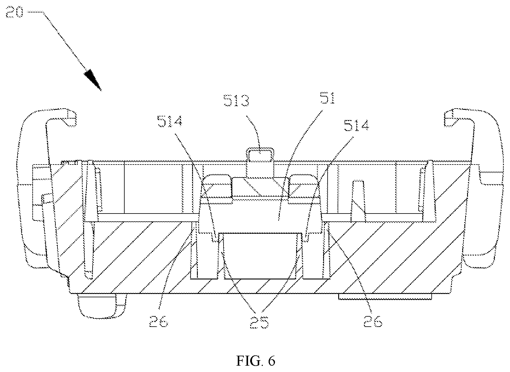 Patent US12107614 Figure 6 – Mobile terminal protective case for diving