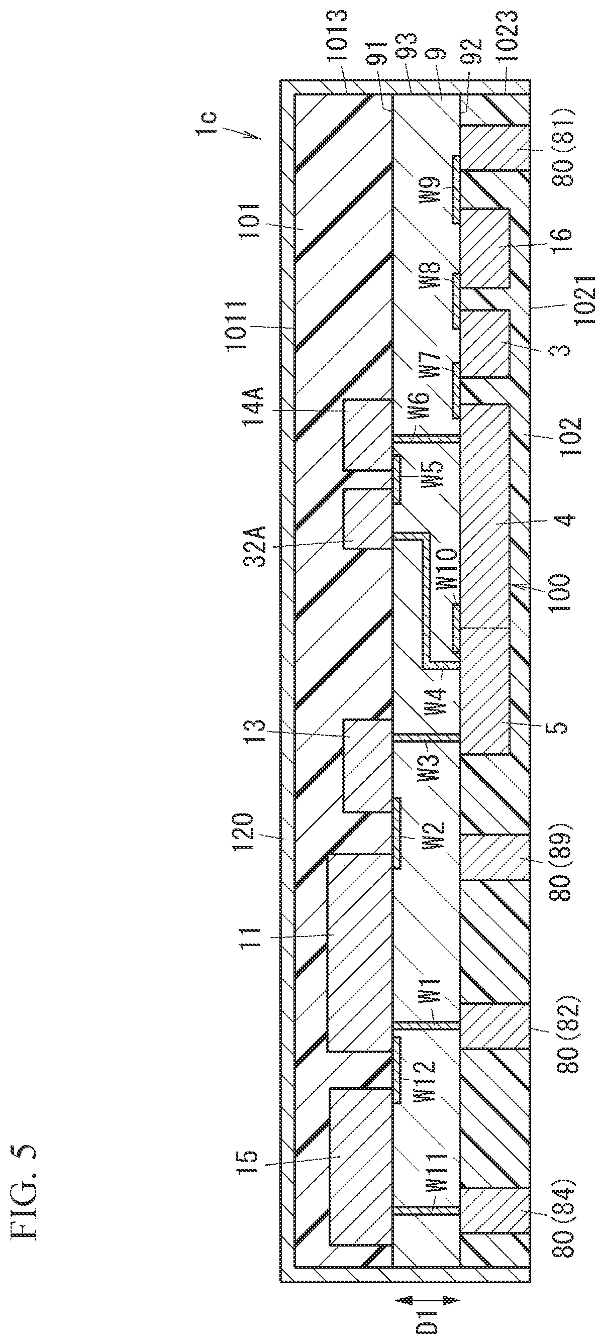 Patent US12107616 Figure 5 – High frequency module and communication apparatus