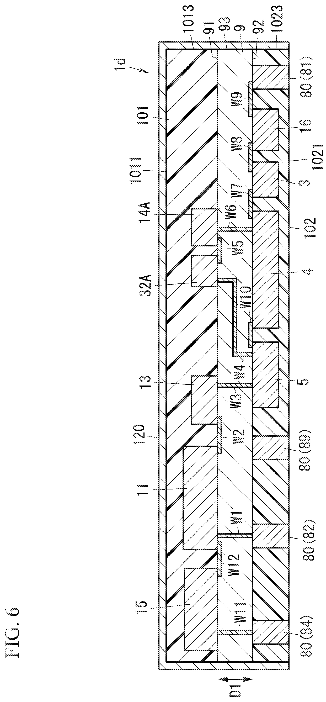Patent US12107616 Figure 6 – High frequency module and communication apparatus