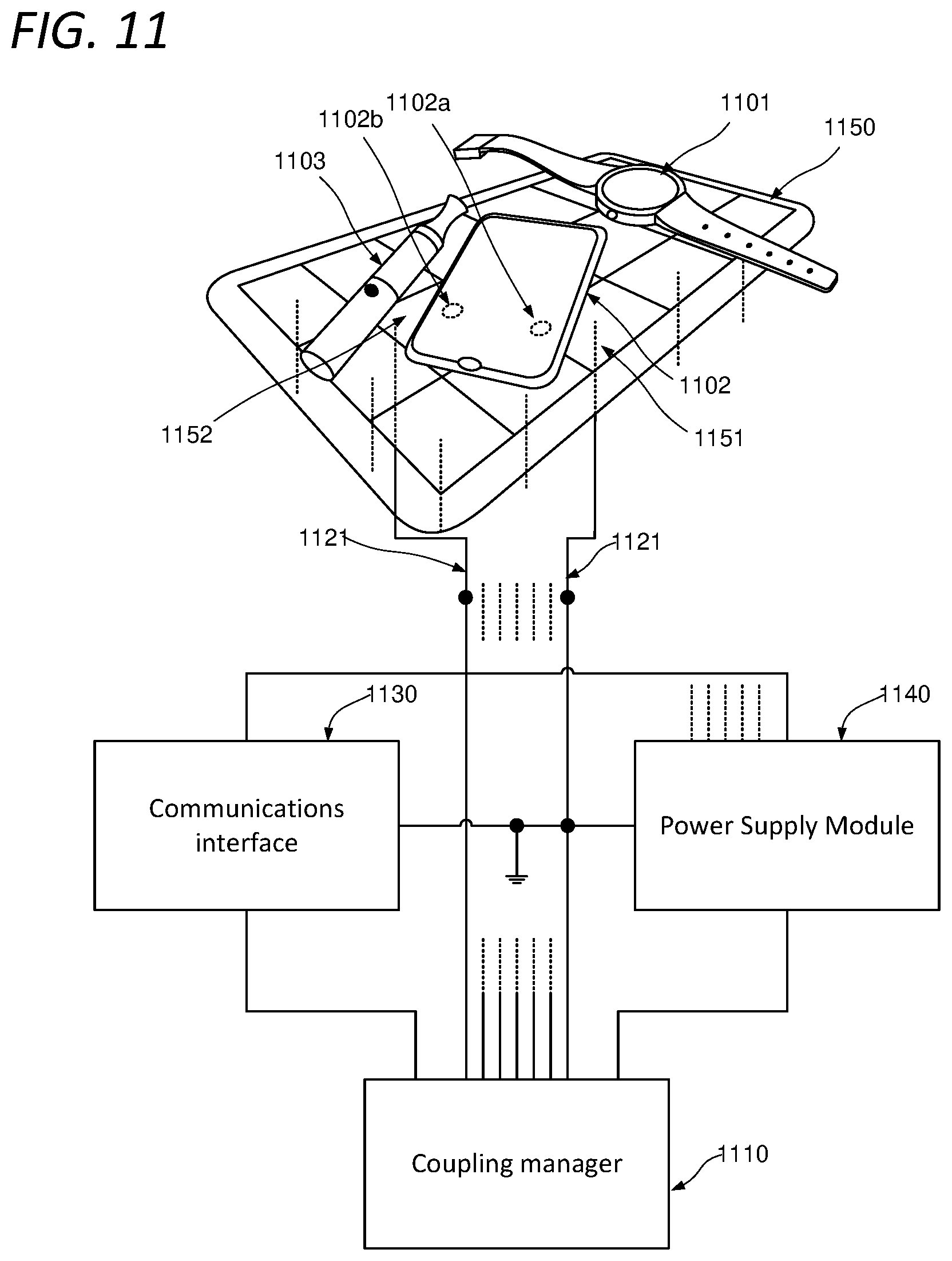 Patent US12107643 Figure 6 – Reporting device for multimodal article interface