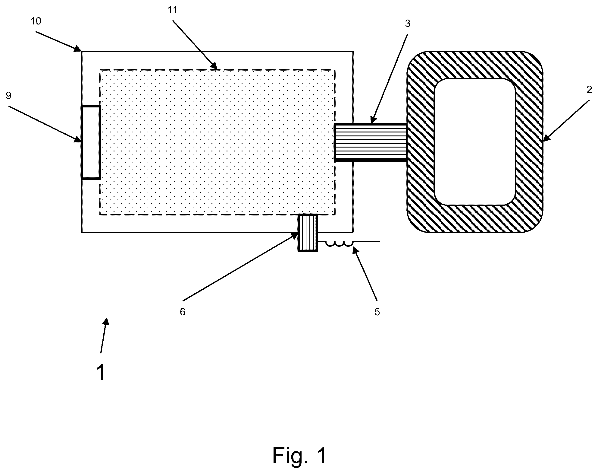 Patent US12107644 Figure 1 – Interface for power and data exchange with sensors system