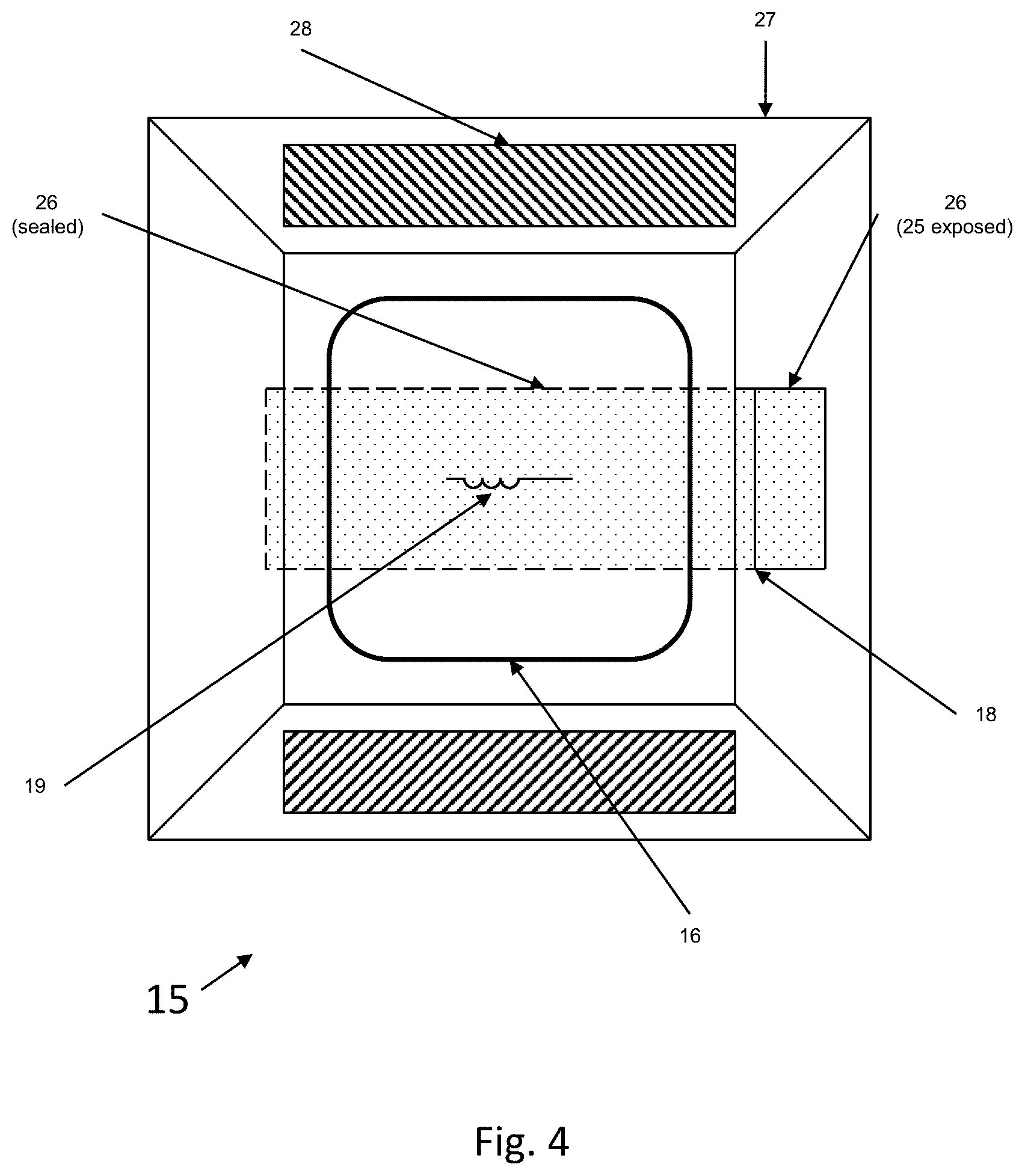 Patent US12107644 Figure 4 – Interface for power and data exchange with sensors system