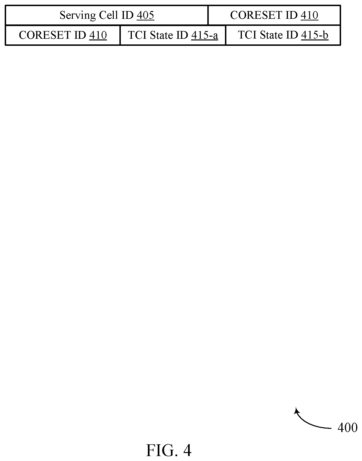 Patent US12107656 Figure 4 – Beam configuration indication for a downlink control channel