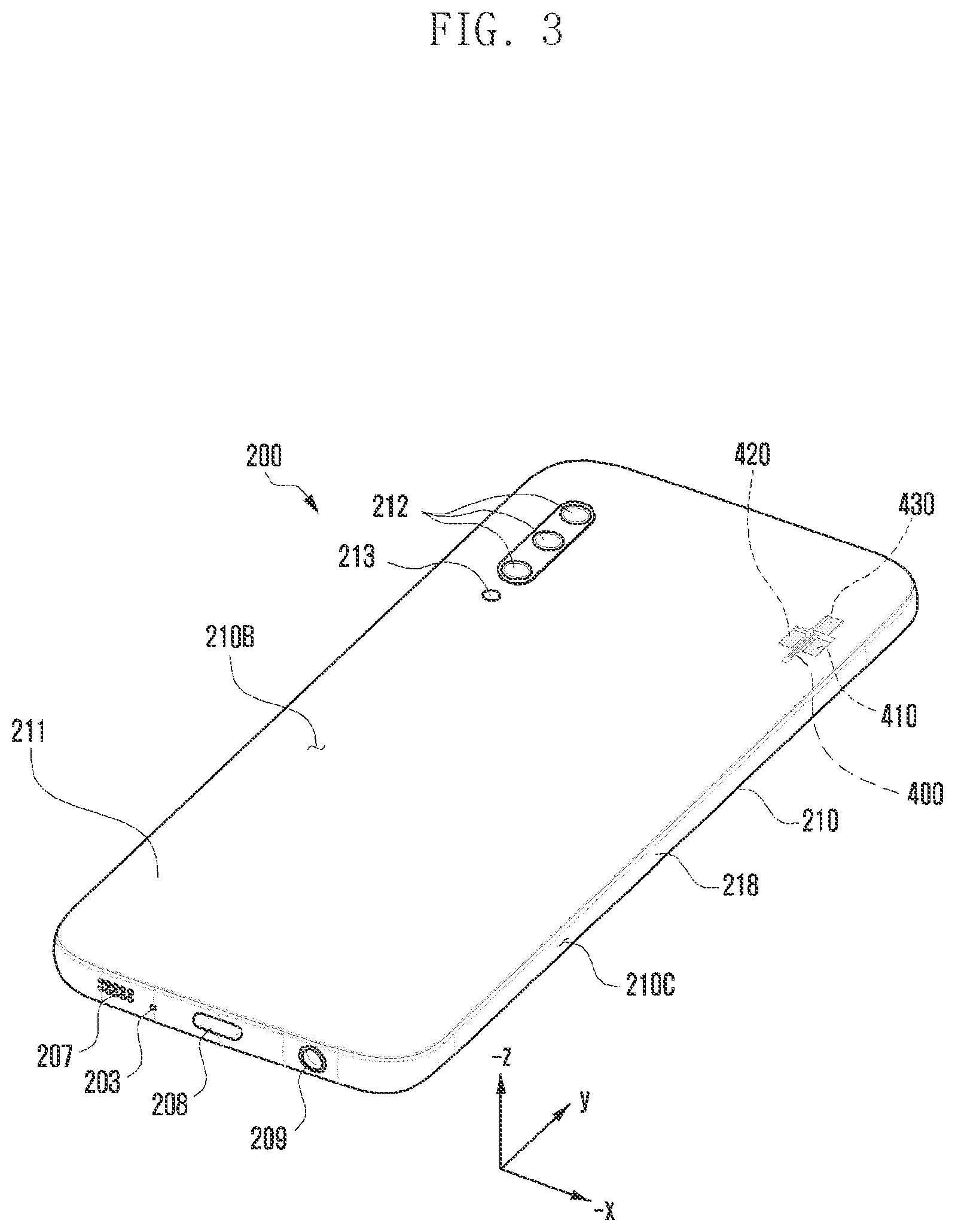 Patent US12107658 Figure 3 – Electronic device including plural antennas, and operation method thereof