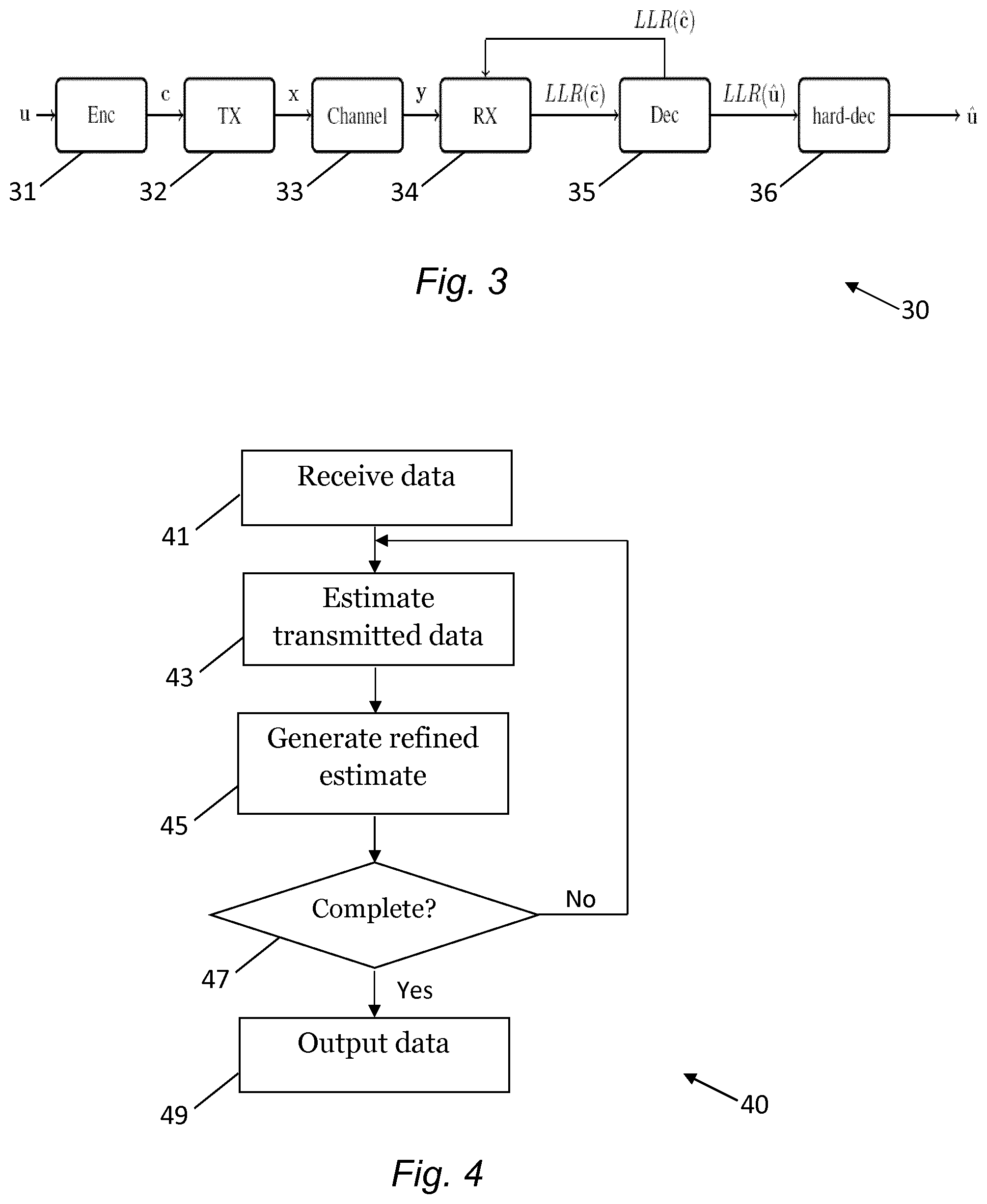 Patent US12107679 Figure 2 – Iterative detection in a communication system