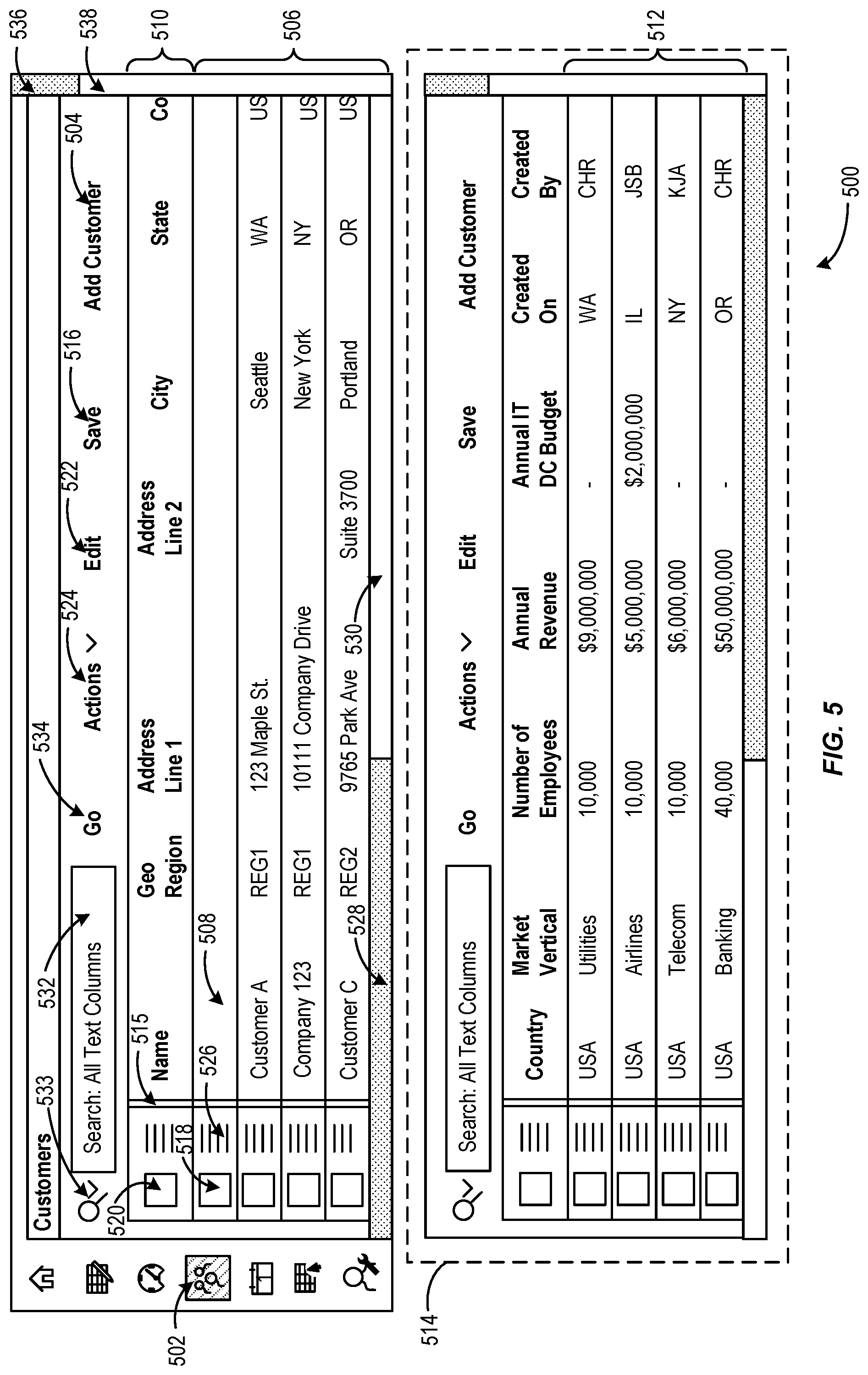 Patent US12107738 Figure 5 – User interfaces for cloud lifecycle management