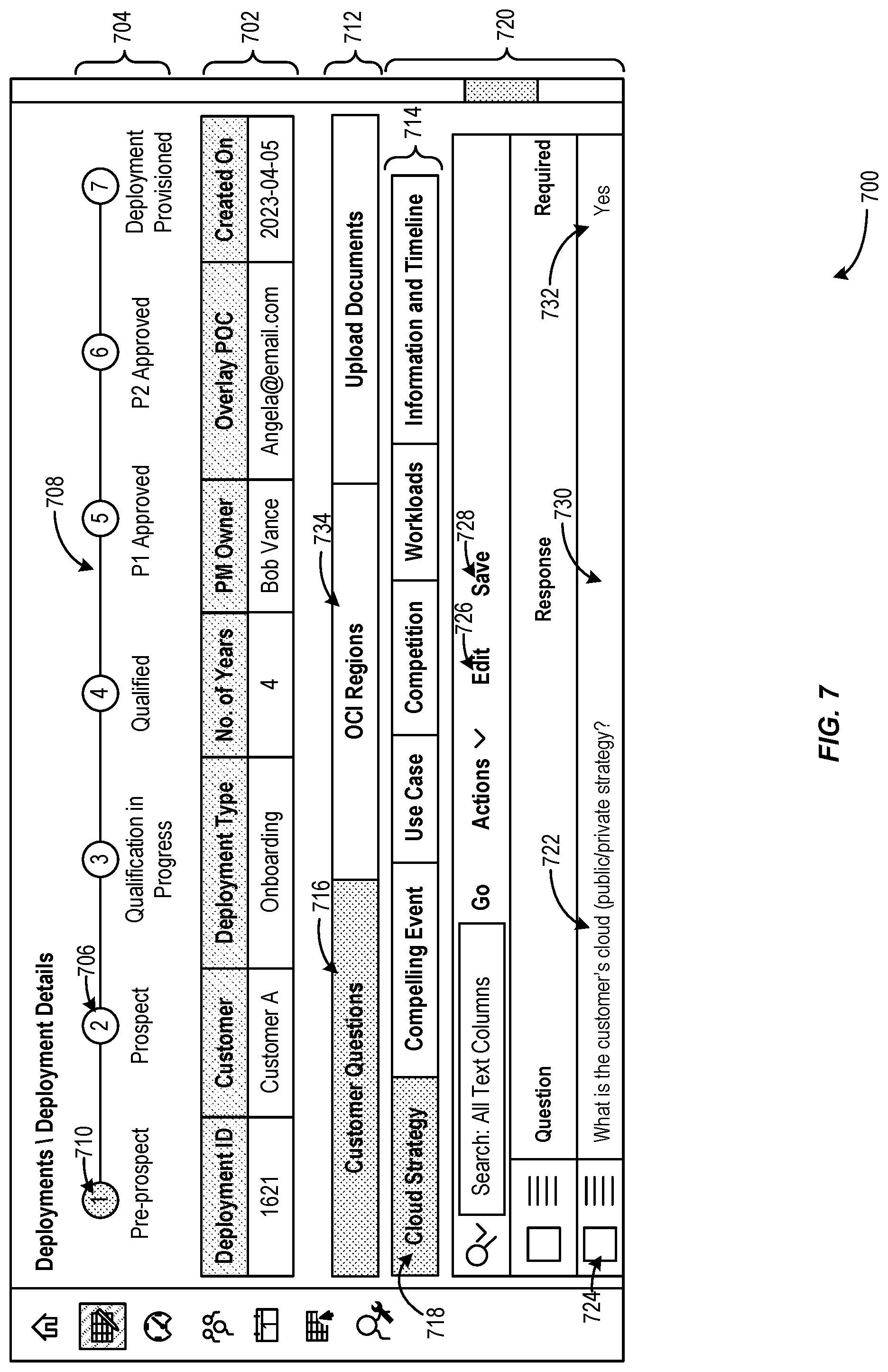 Patent US12107738 Figure 7 – User interfaces for cloud lifecycle management