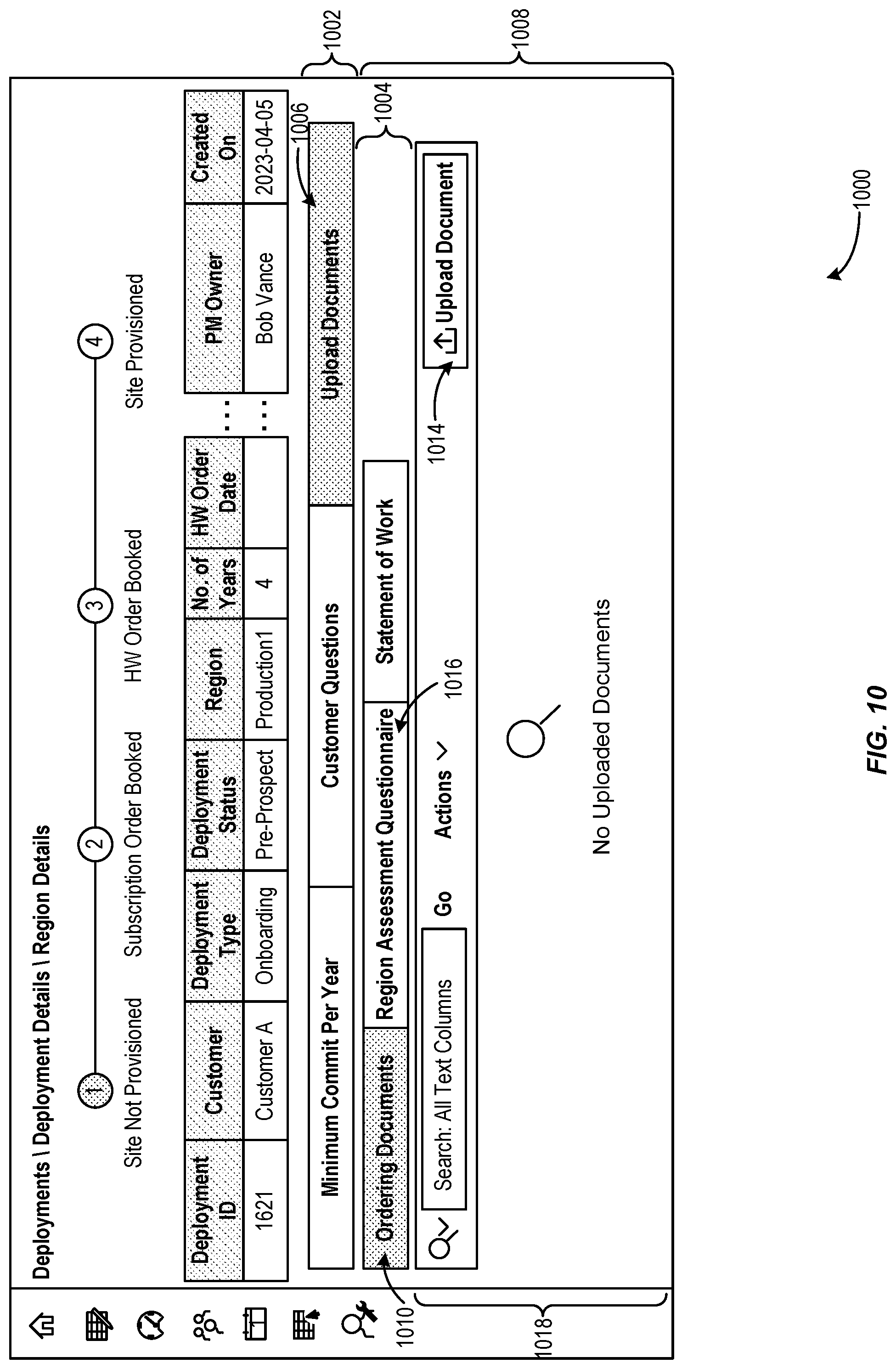 Patent US12107738 Figure 10 – User interfaces for cloud lifecycle management