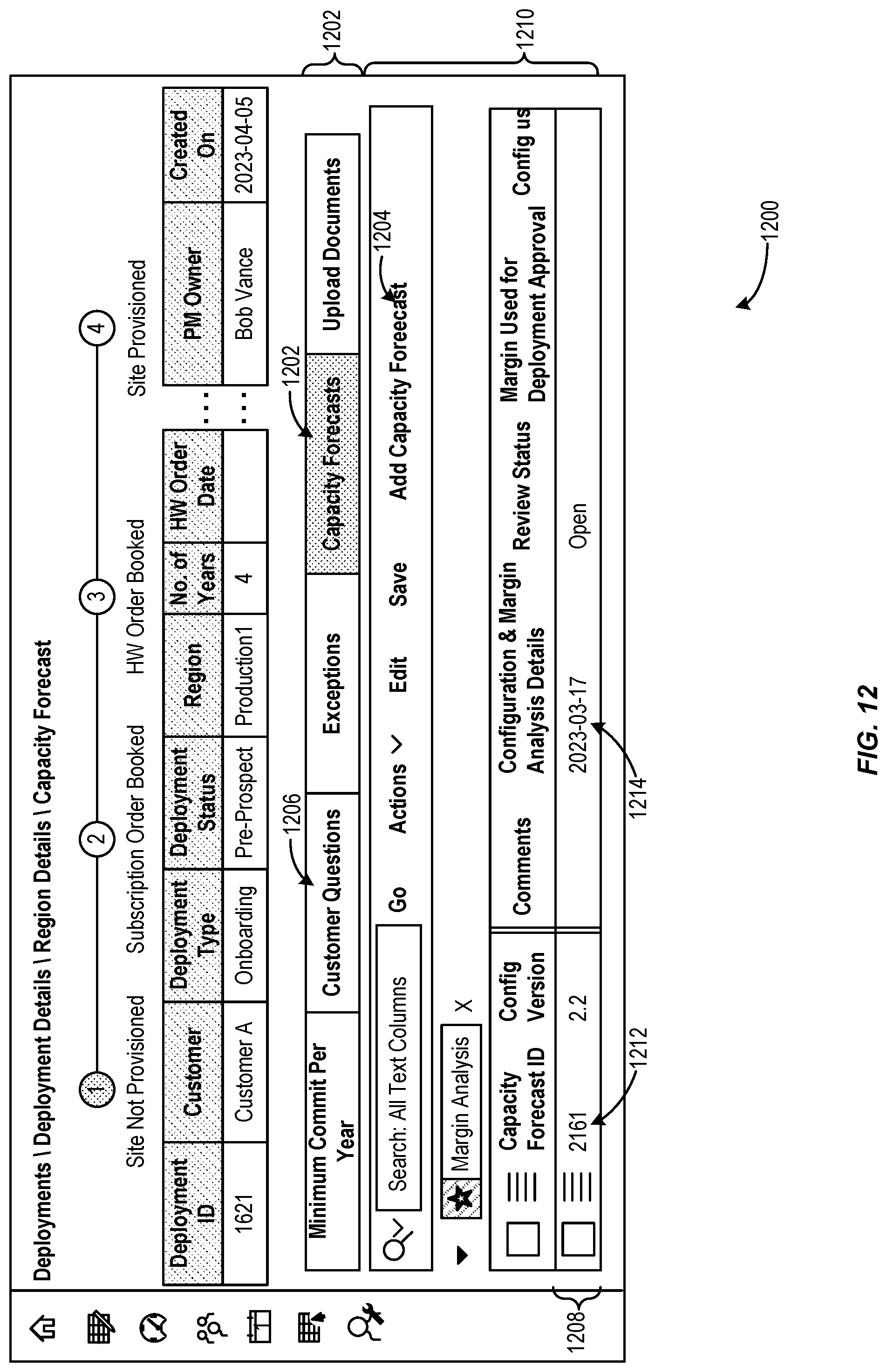 Patent US12107738 Figure 12 – User interfaces for cloud lifecycle management