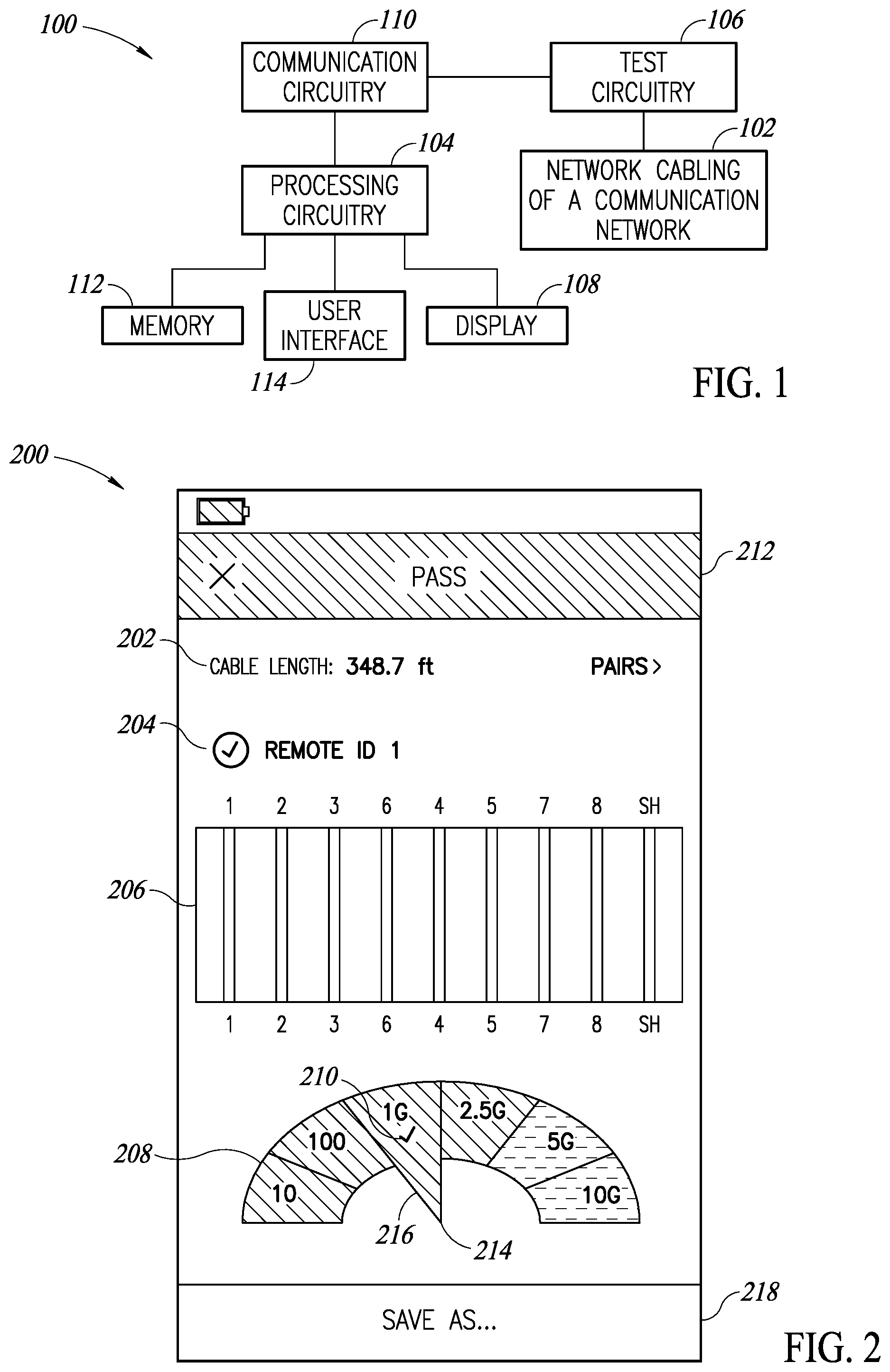 Patent US12107751 Figure 1 – Apparatus and method for testing network cabling in a communication network