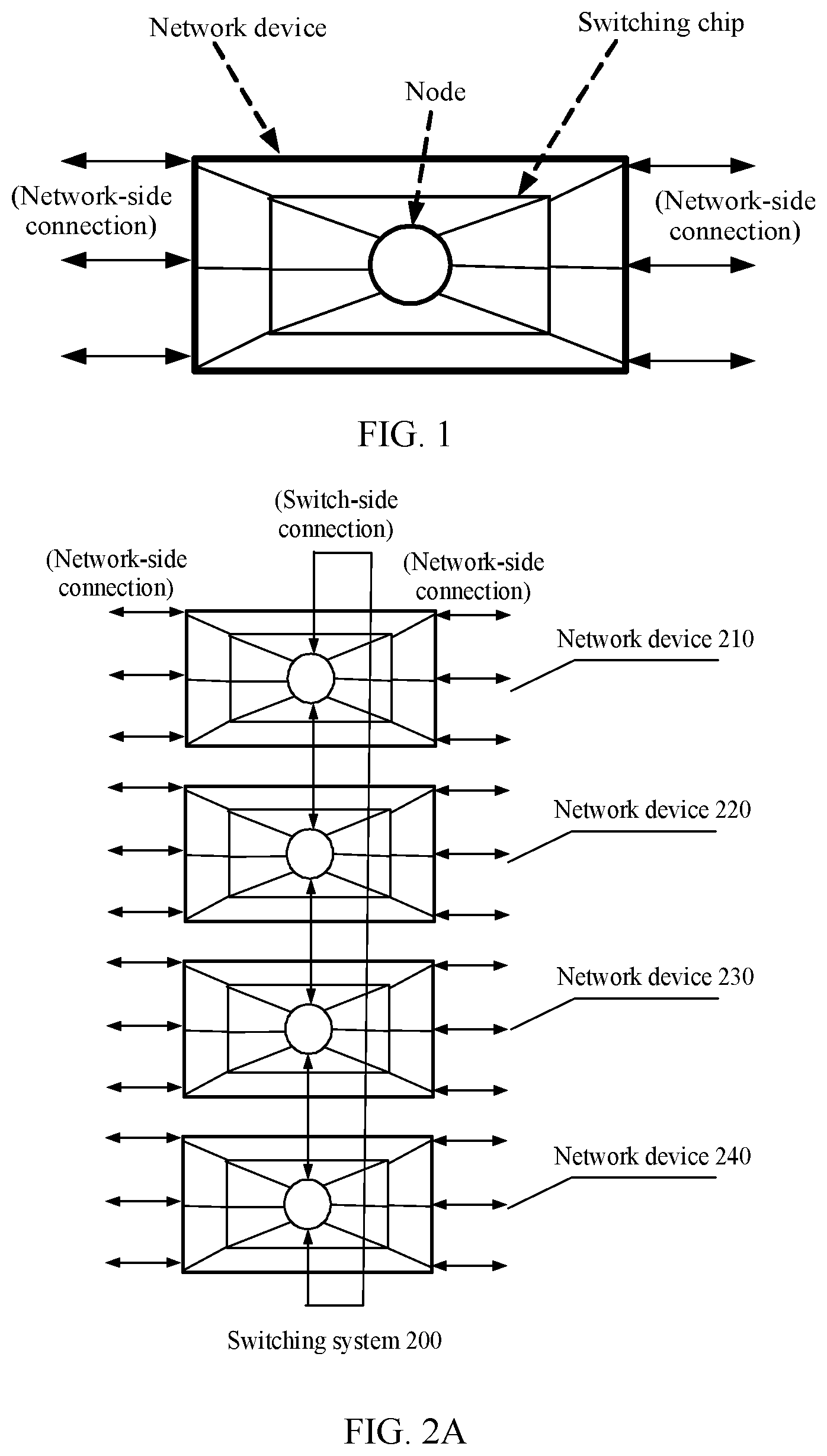 Patent US12107760 Figure 1 – Transmitting traffic on path between nodes in network device based on available bandwidths