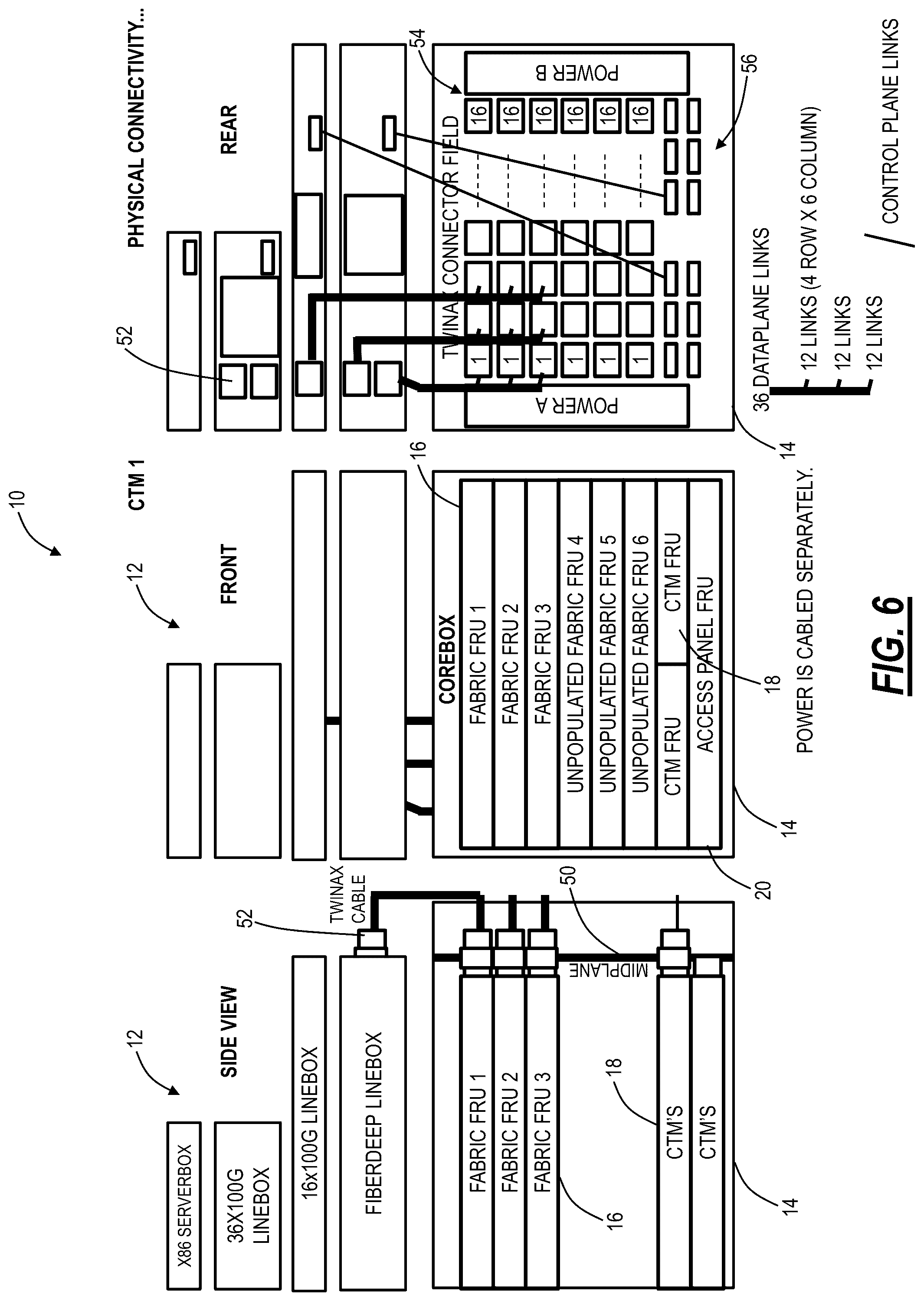 Patent US12107775 Figure 6 – Modular network element architecture