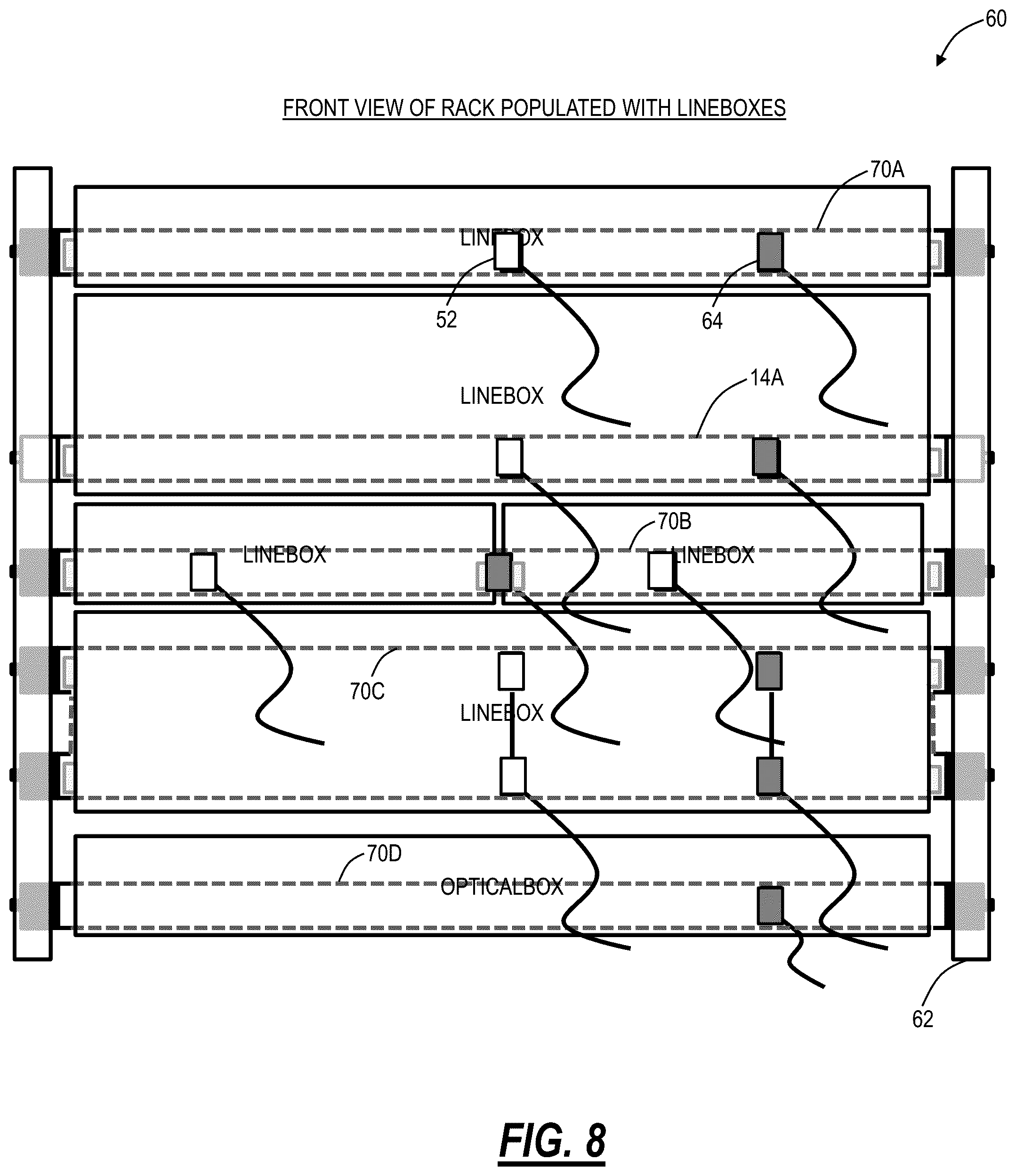 Patent US12107775 Figure 8 – Modular network element architecture