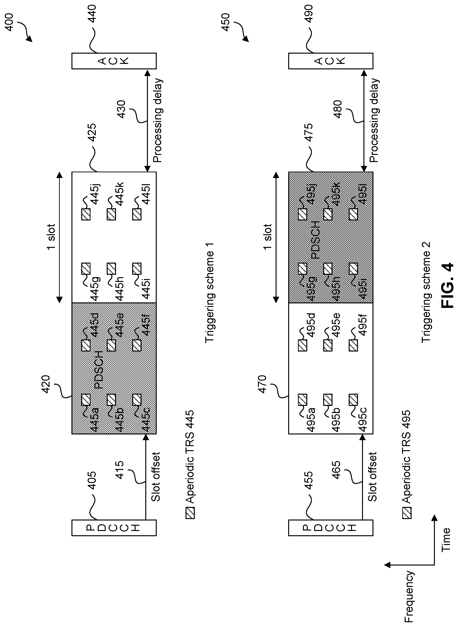Patent US12107786 Figure 4 – Method for tracking reference signal (TRS) enhancement