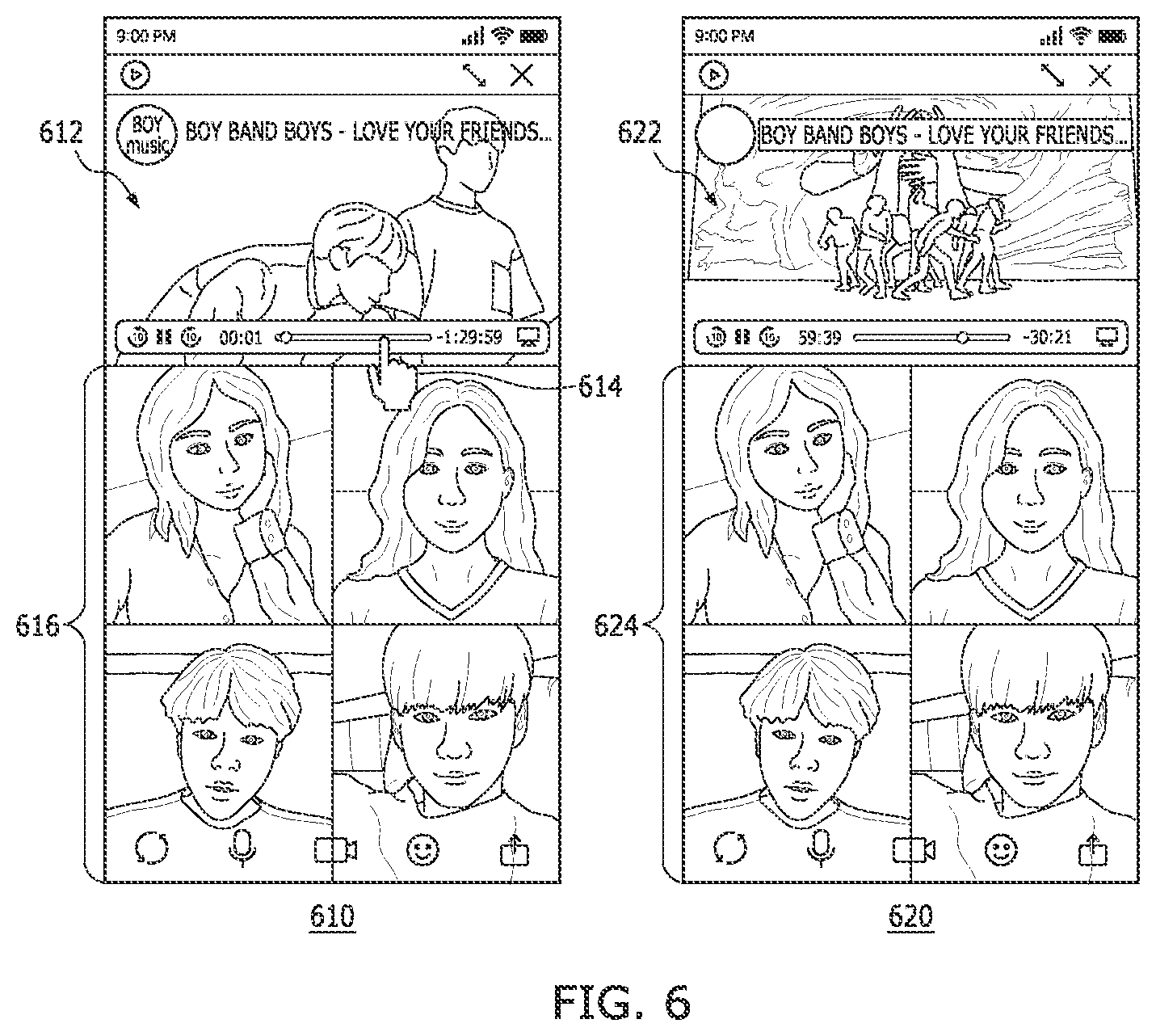 Patent US12107806 Figure 6 – Method and system for sharing content on instant messaging application during calls