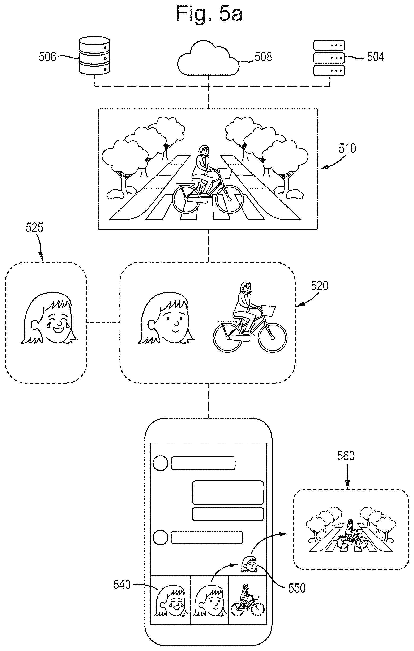 Patent US12107810 Figure 5 – System and methods for utilizing personal graphical elements in electronic communication
