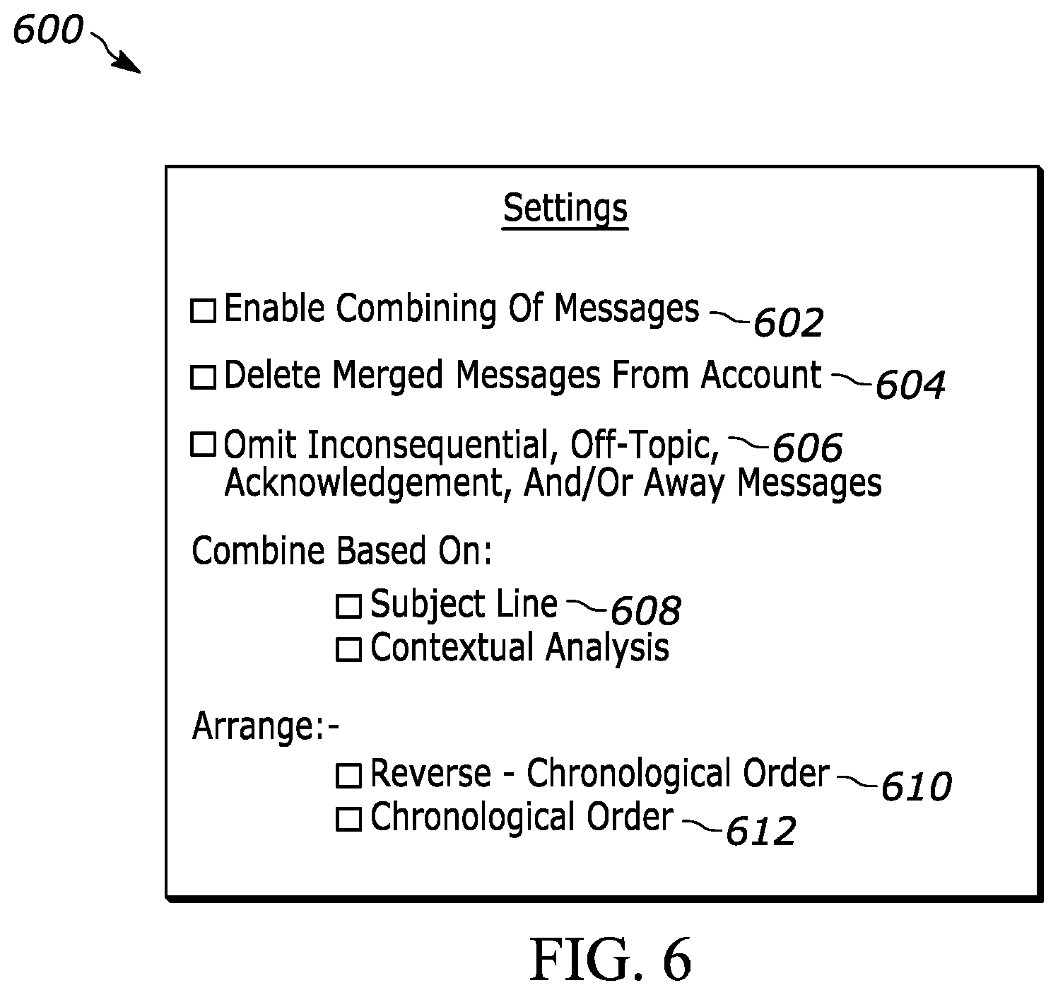 Patent US12107812 Figure 5 – Movement of content from first and second electronic messages into third electronic message