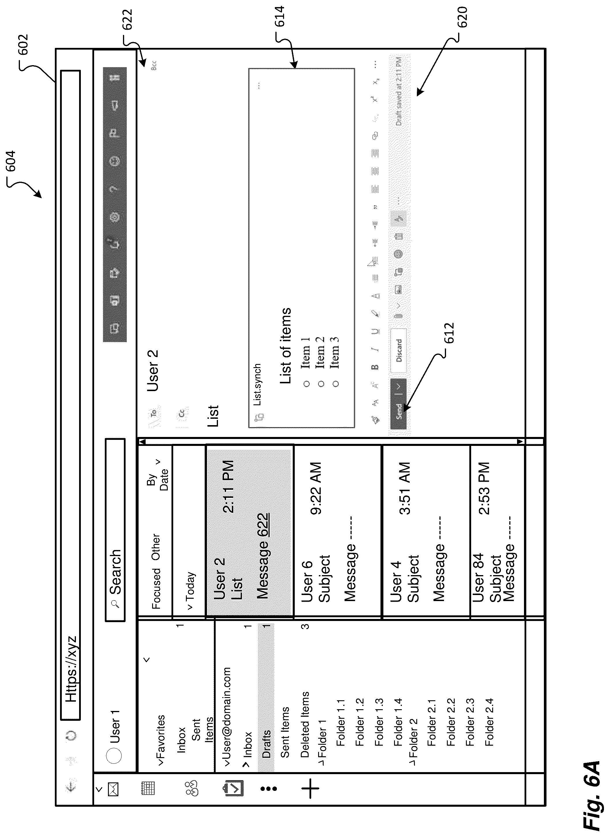 Patent US12107816 Figure 6 – Interactive components for user collaboration