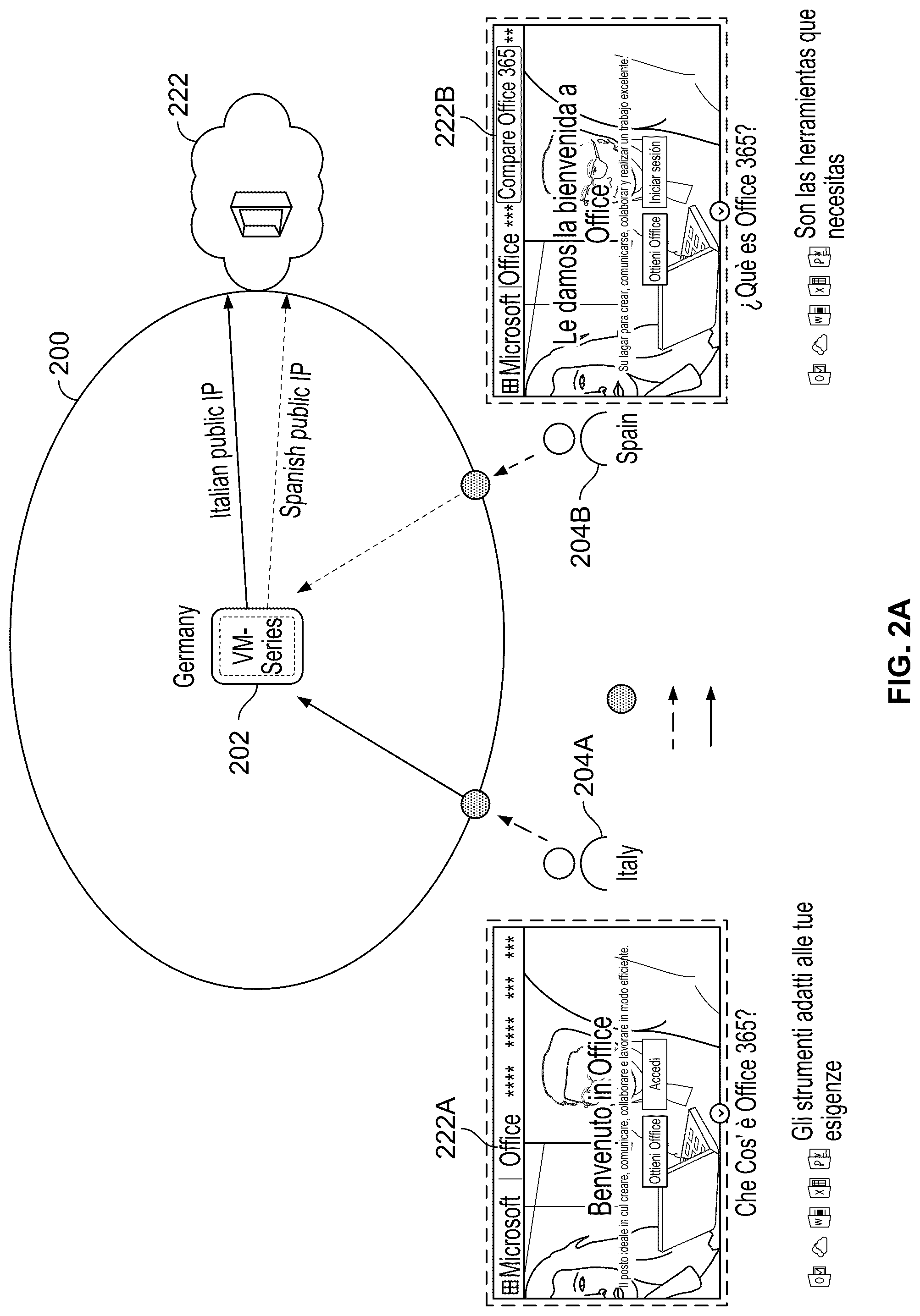 Patent US12107829 Figure 2 – Localization at scale for a cloud-based security service