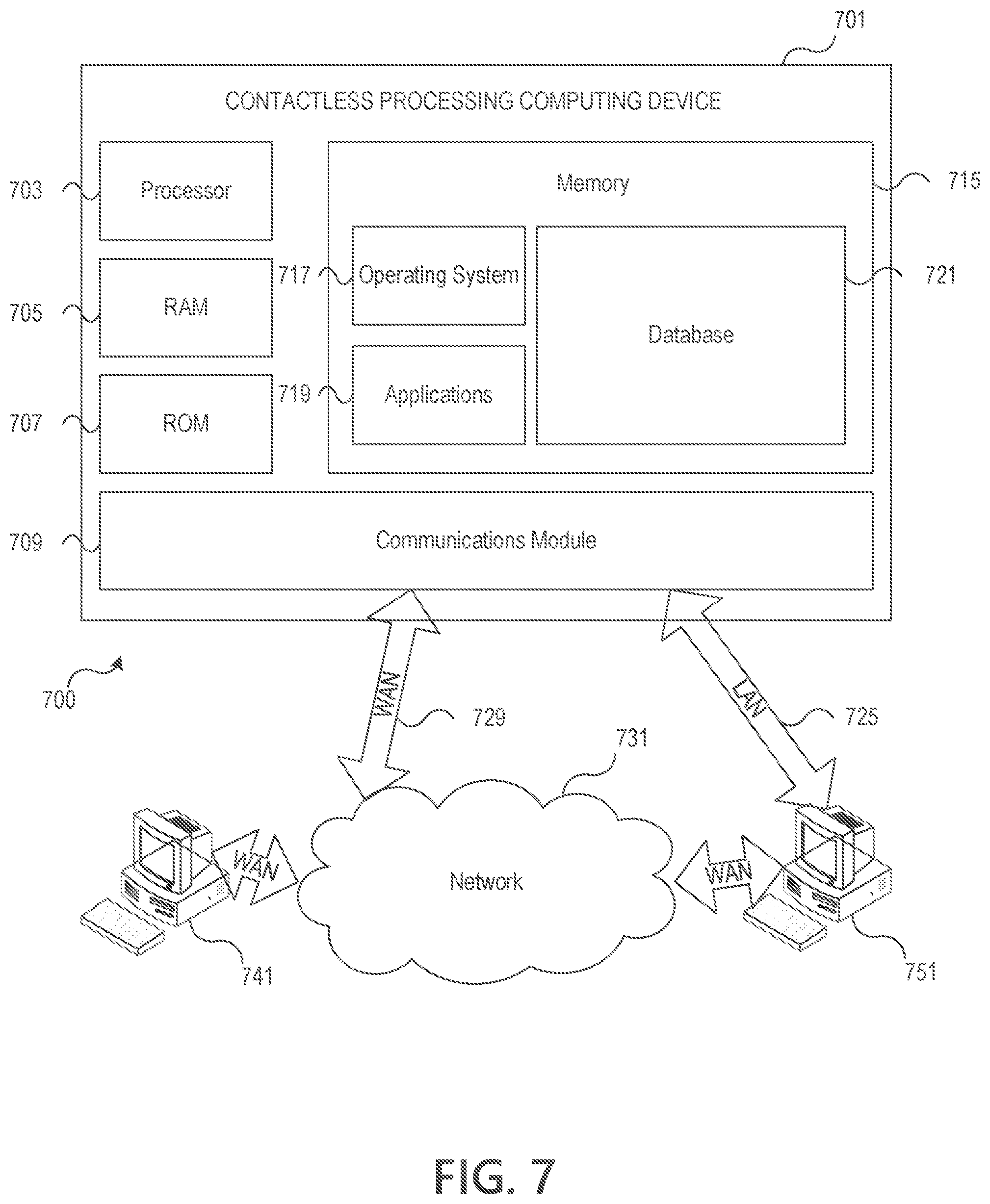 Patent US12107842 Figure 10 – Contactless authentication and event processing