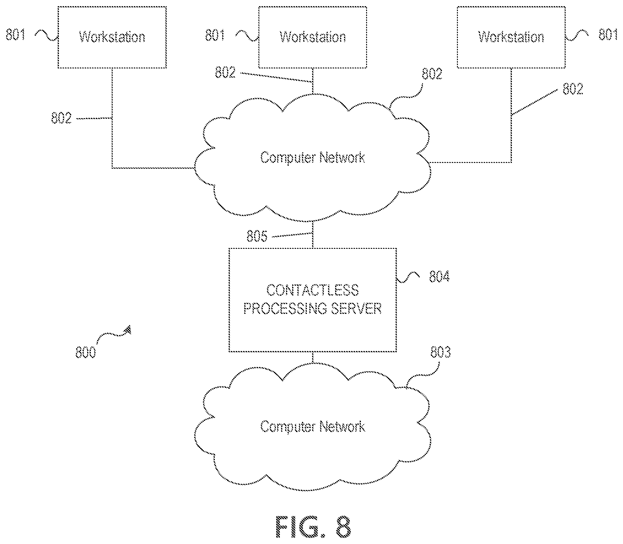 Patent US12107842 Figure 11 – Contactless authentication and event processing