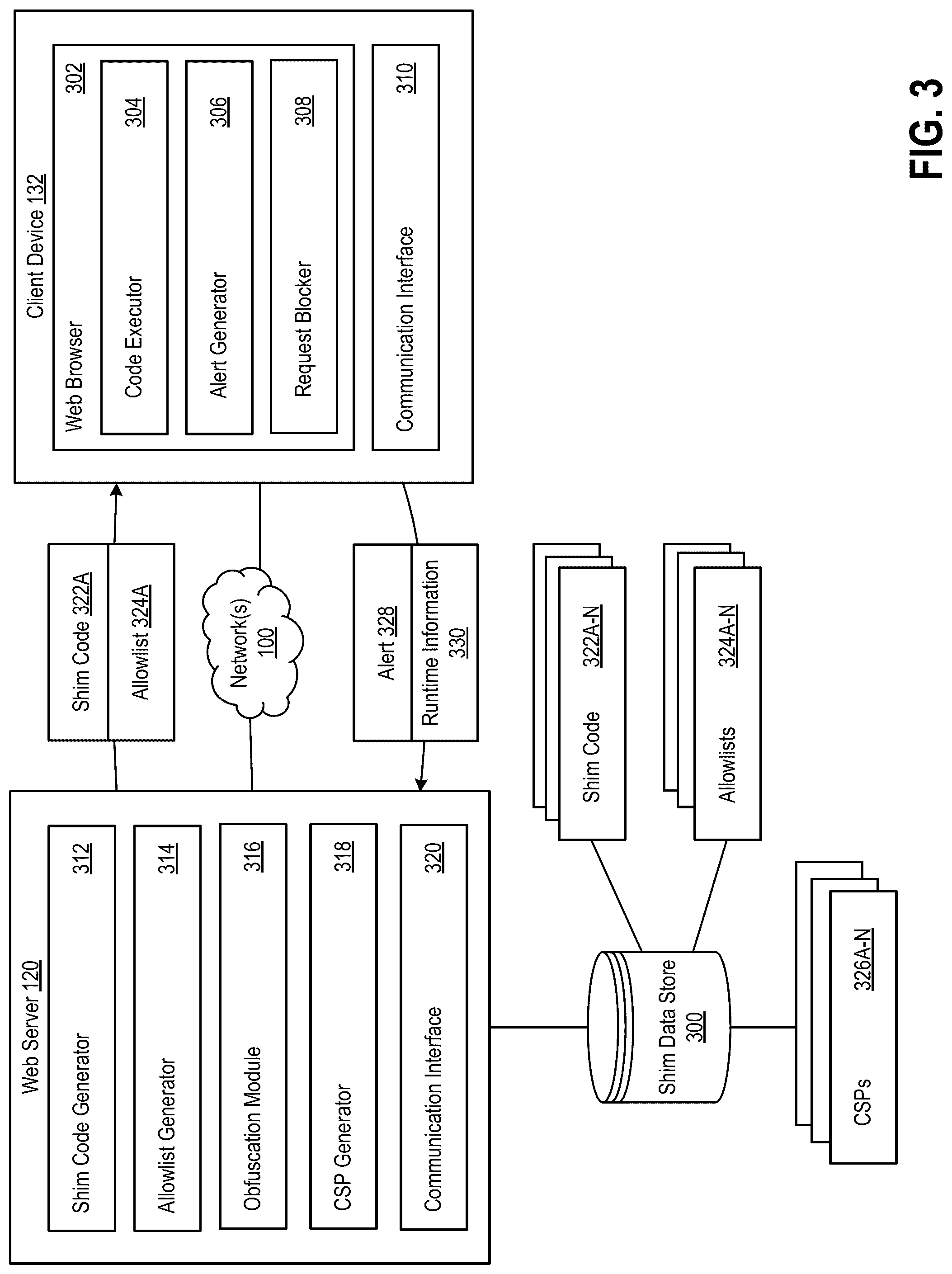 Patent US12107858 Figure 7 – Client-side blocking and reporting of unauthorized network transmissions