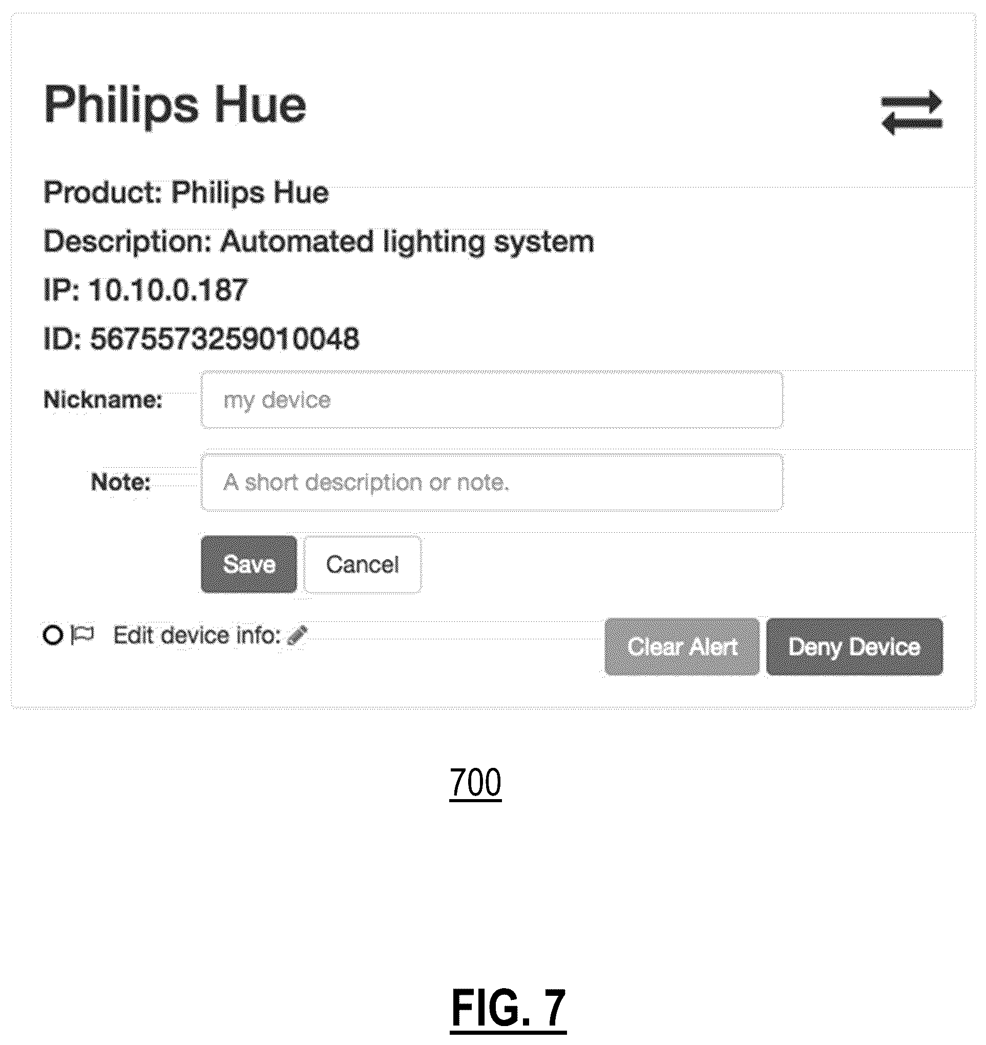 Patent US12107875 Figure 7 – Network device identification via similarity of operation and auto-labeling