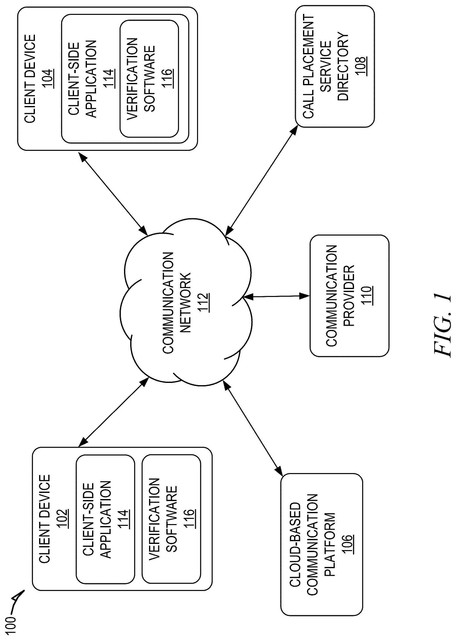 Patent US12107884 — Verifying incoming communications — Figure 1