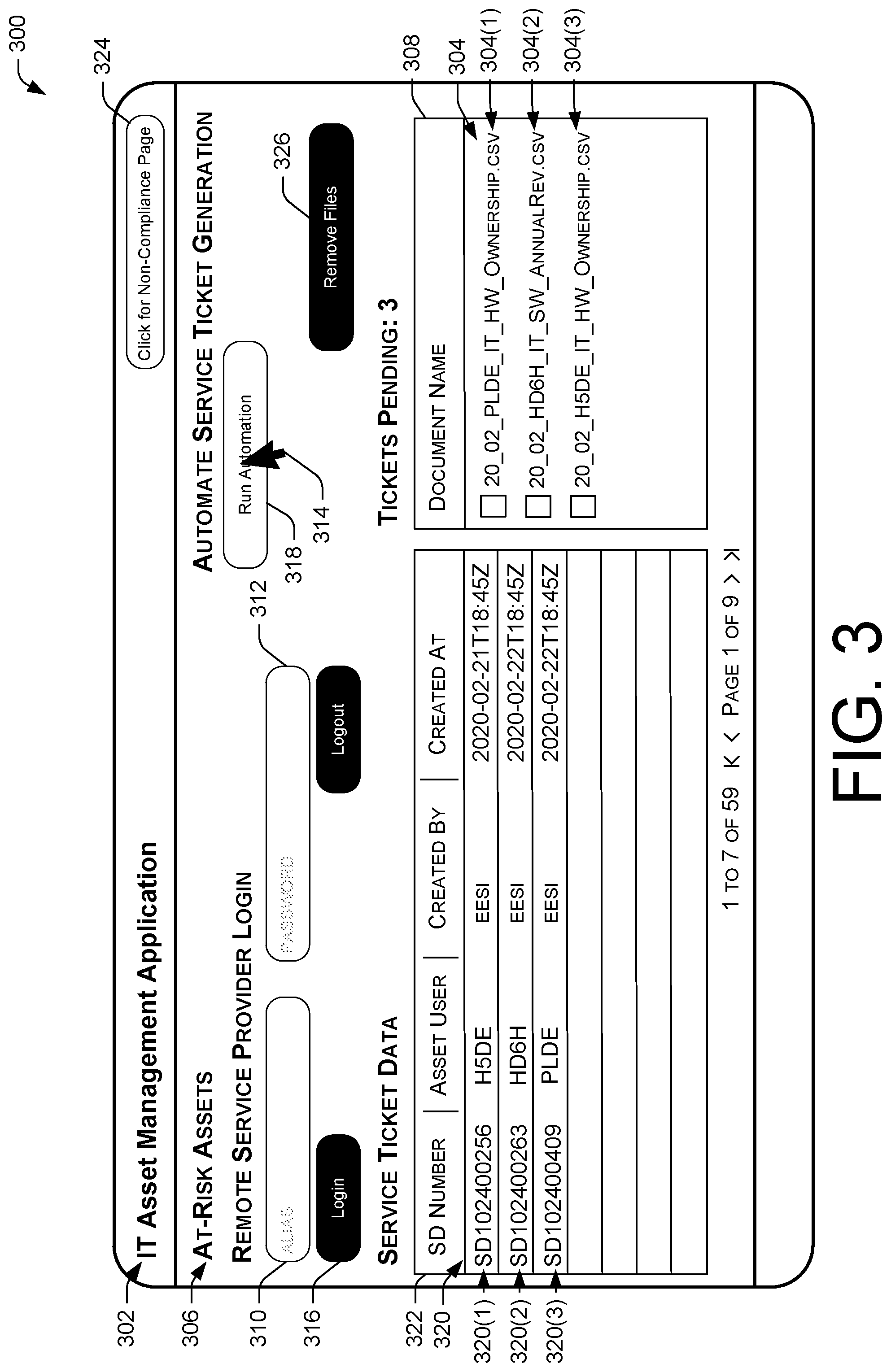 Patent US12107894 Figure 3 – Automated service ticket generation