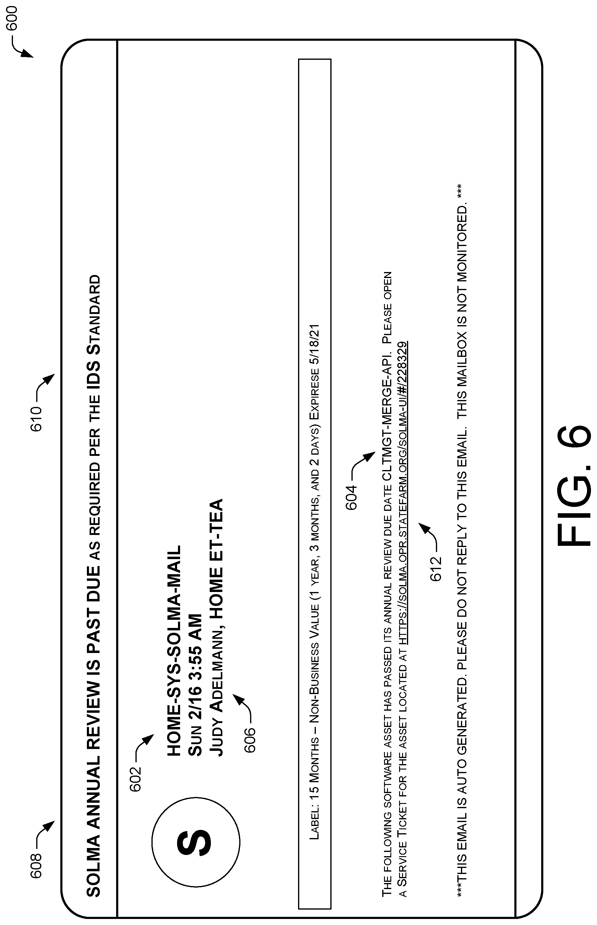 Patent US12107894 Figure 6 – Automated service ticket generation
