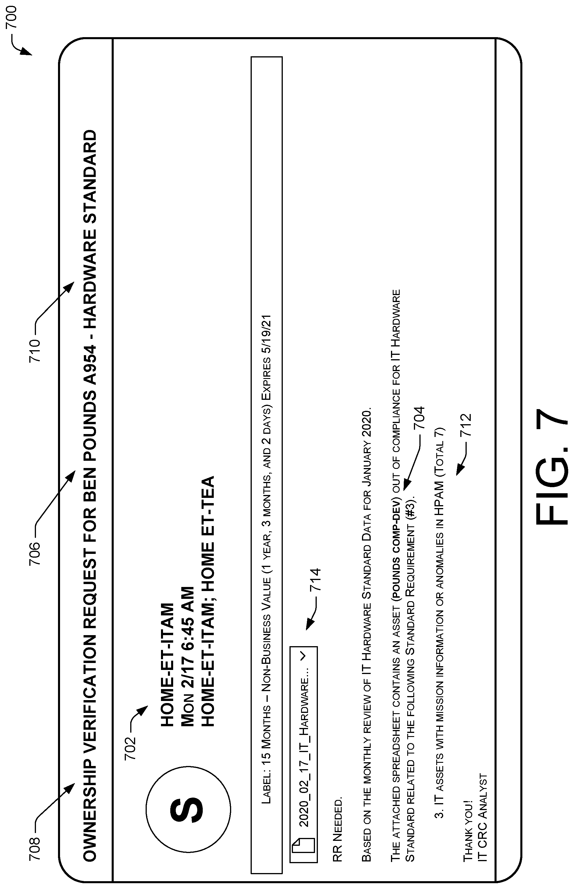 Patent US12107894 Figure 7 – Automated service ticket generation