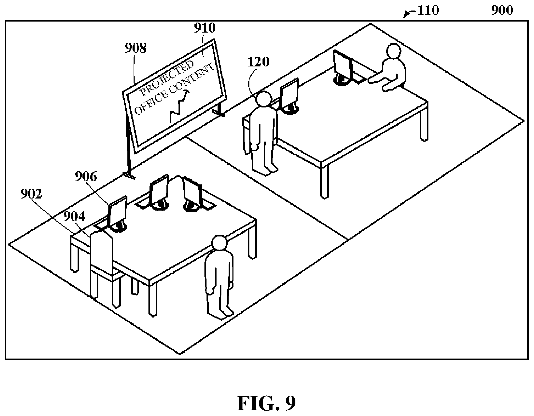 Patent US12107907 Figure 14 – System and method enabling interactions in virtual environments with virtual presence