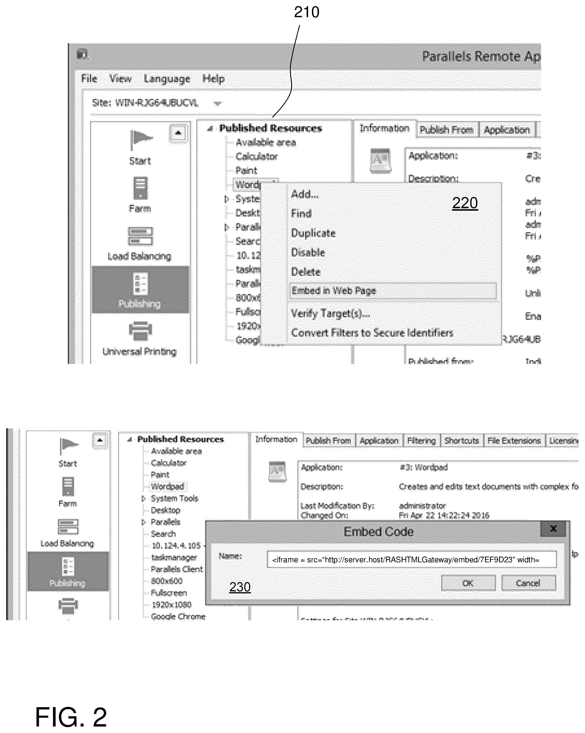 Patent US12107912 Figure 2 – Embedding remote applications into HTML pages