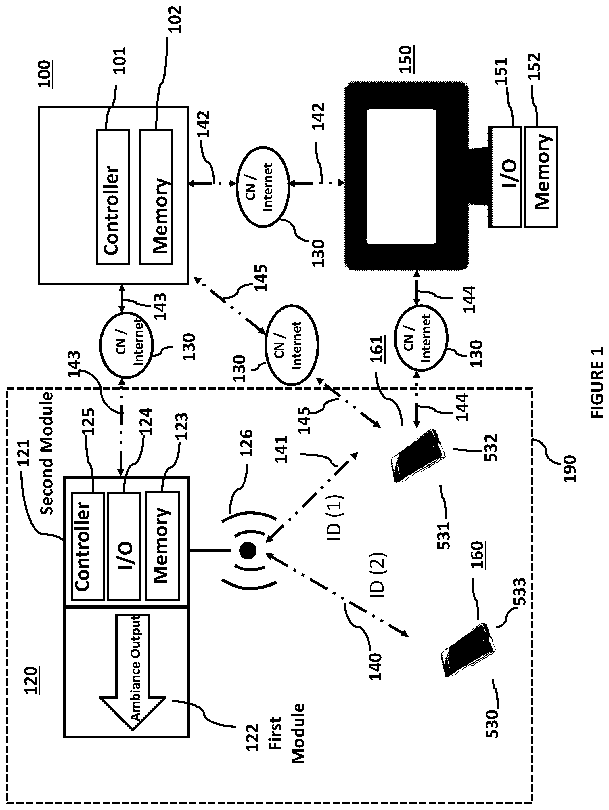 Patent US12107930 Figure 1 – Method, system and apparatus for interacting with a digital work