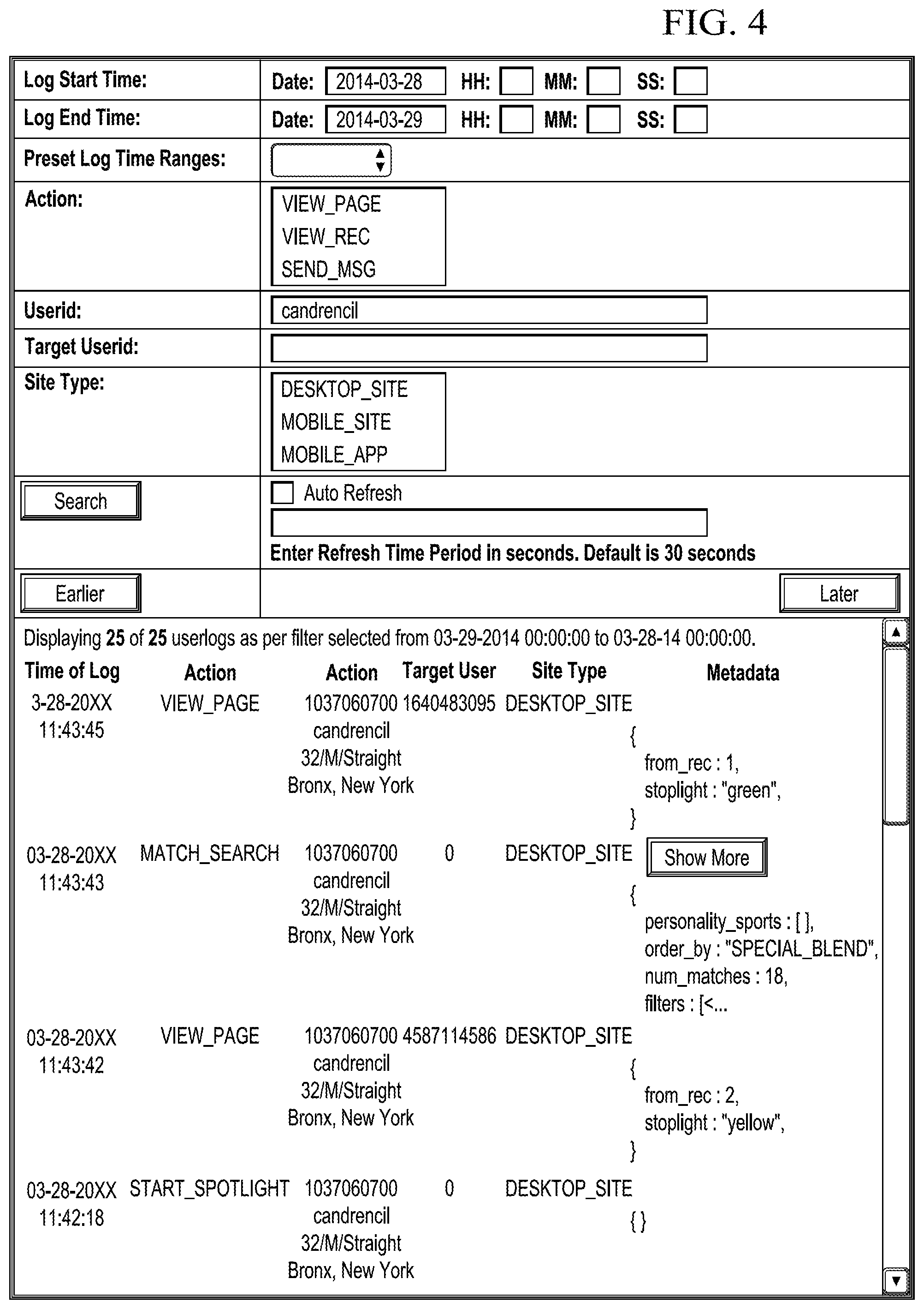 Patent US12107932 Figure 12 – System and method for tracking and illustrating user activity in a network environment
