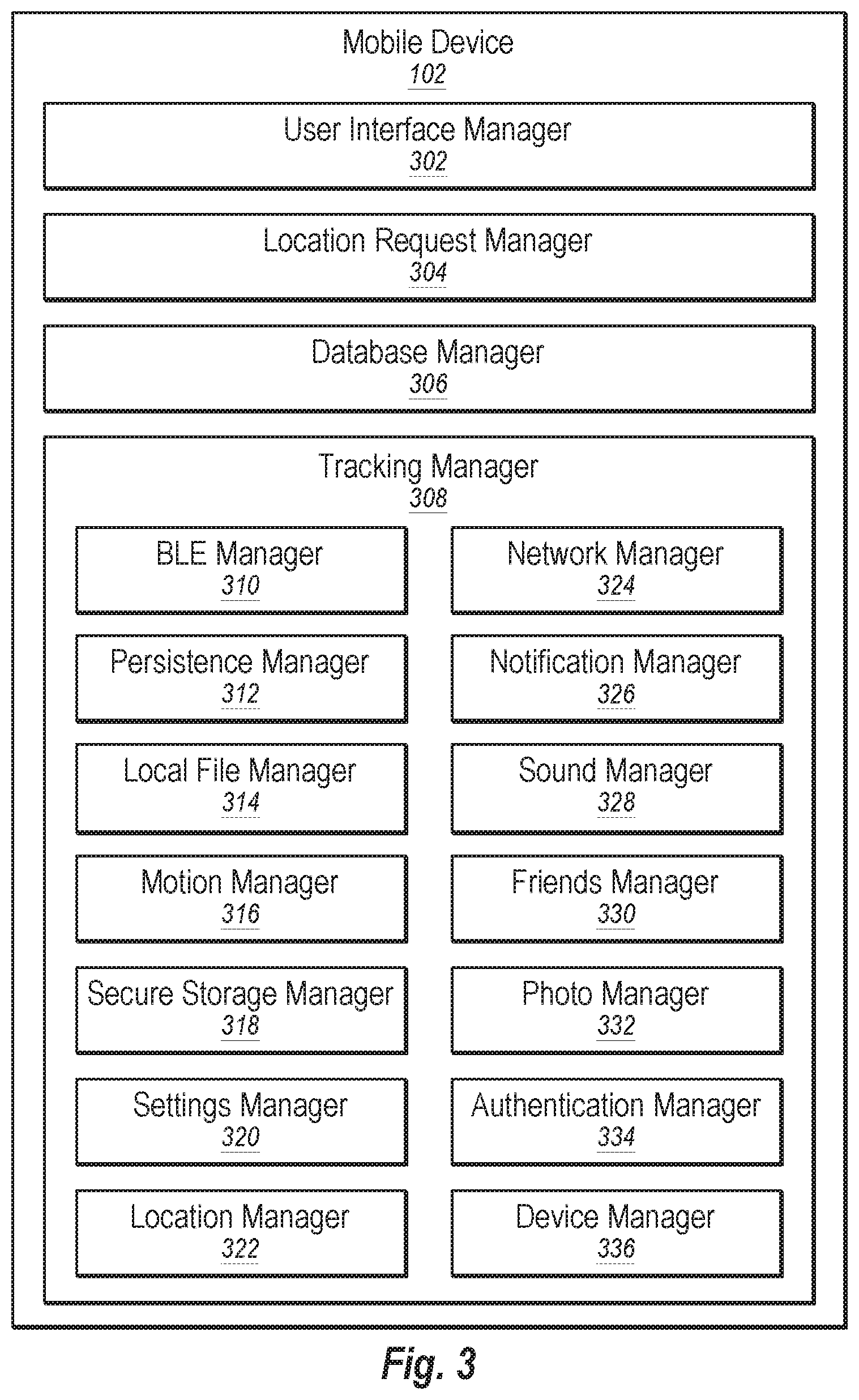Patent US12107949 Figure 3 – Key diversification in a tracking device environment