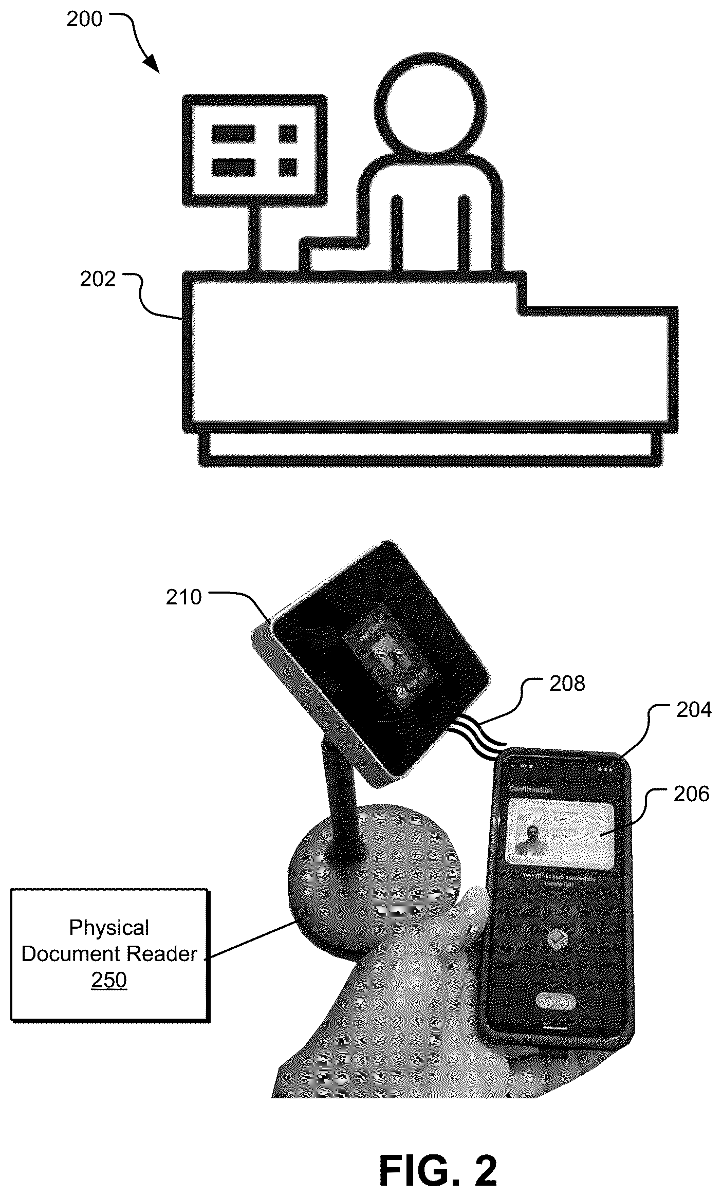 Patent US12107957 Figure 2 – Point-of-service digital identity verification device