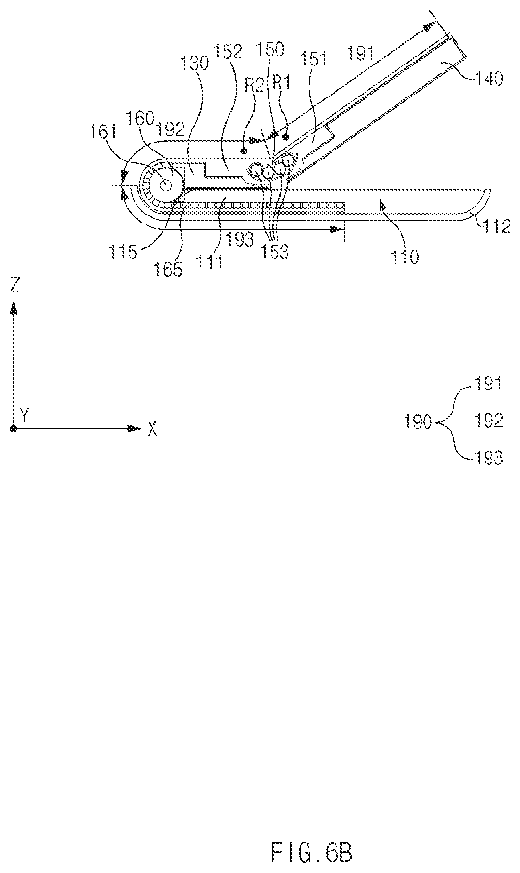 Patent US12107979 Figure 7 – Electronic device capable of folding motion and sliding motion