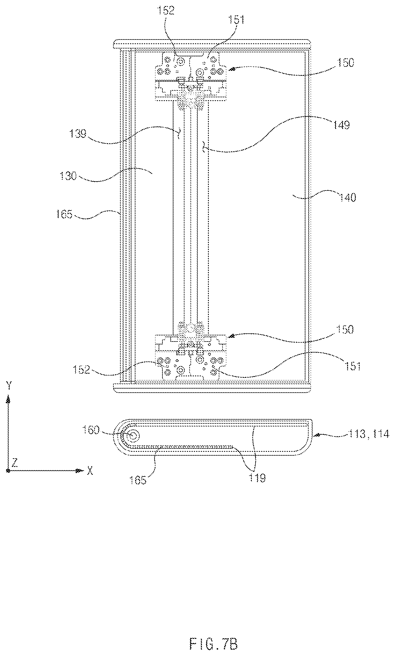 Patent US12107979 Figure 11 – Electronic device capable of folding motion and sliding motion