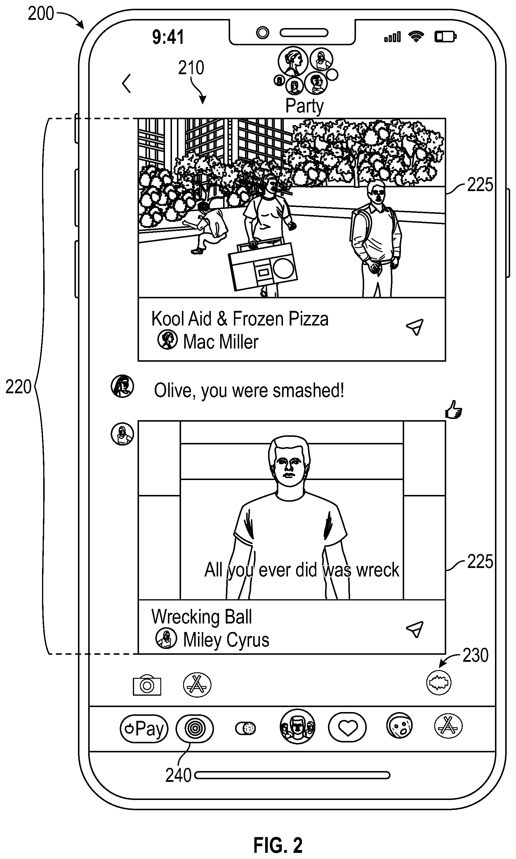 Patent US12107984 Figure 2 – Multimedia messaging apparatuses and methods for sending multimedia messages