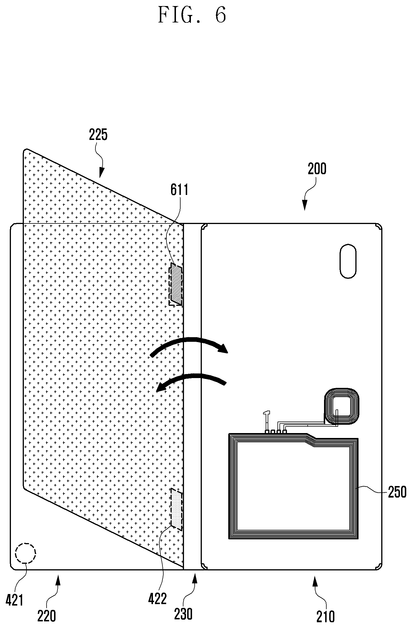Patent US12107986 Figure 6 – Electronic device equipped with accessory cover and method therefor