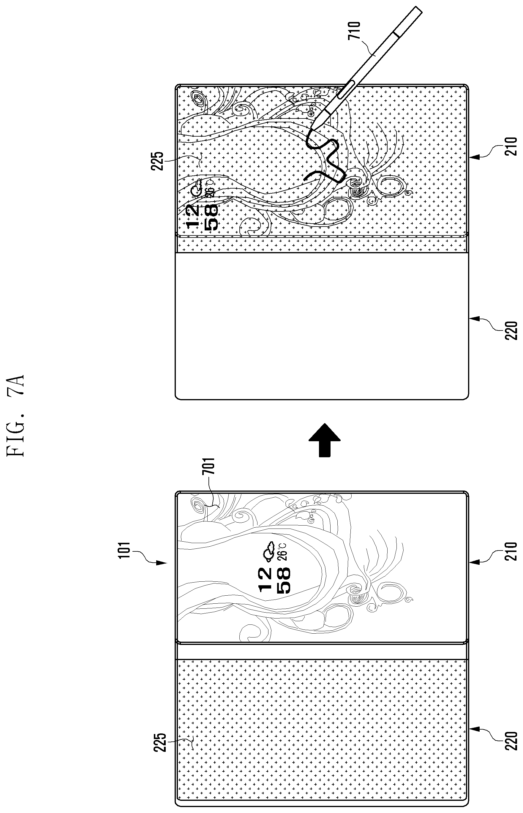 Patent US12107986 Figure 7 – Electronic device equipped with accessory cover and method therefor