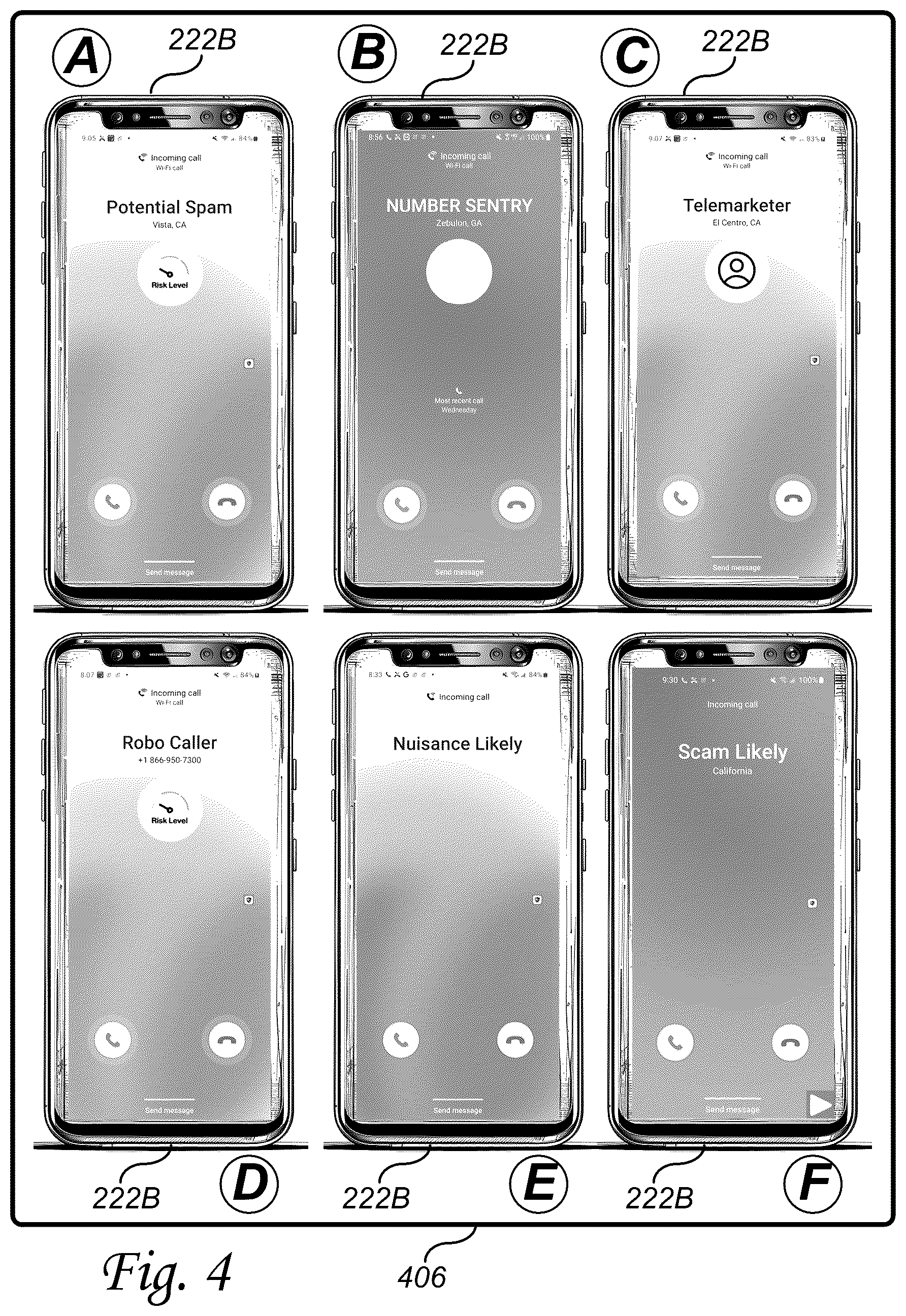 Patent US12107990 Figure 4 – Managing an organization's brand identity, brand security, and brand reputation delivered by a communication network
