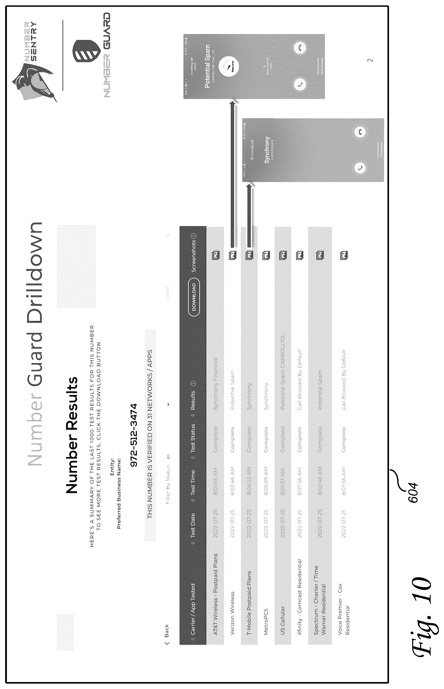 Patent US12107990 Figure 10 – Managing an organization's brand identity, brand security, and brand reputation delivered by a communication network