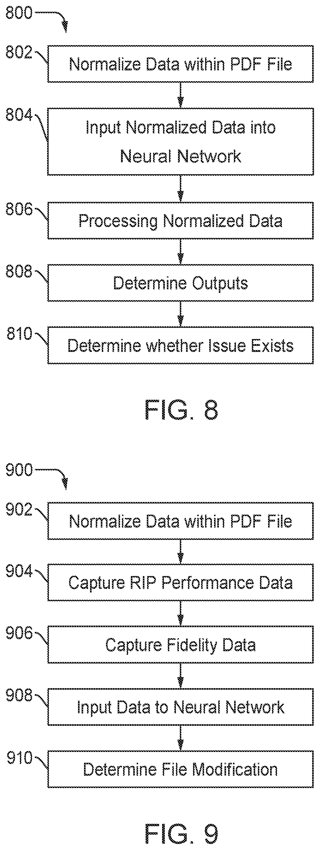 Patent US12107997 Figure 9 – Machine learning preflight printing system and methods
