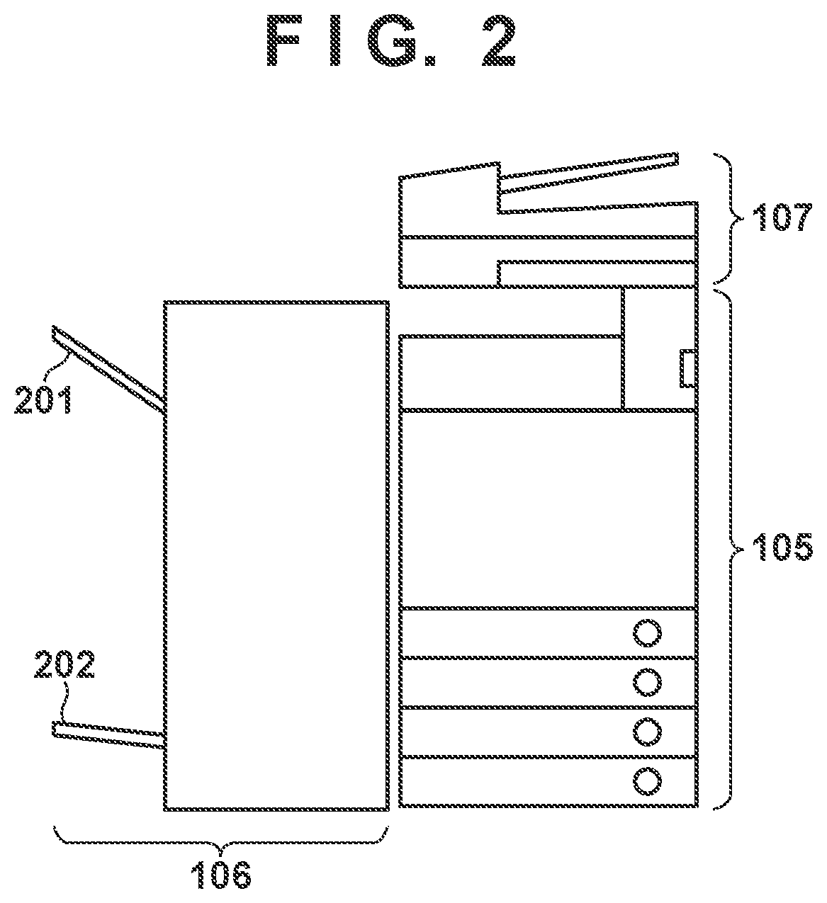 Patent US12107998 Figure 2 – Image forming apparatus that performs adjustment for post processing on a printed material, control method thereof, and storage medium
