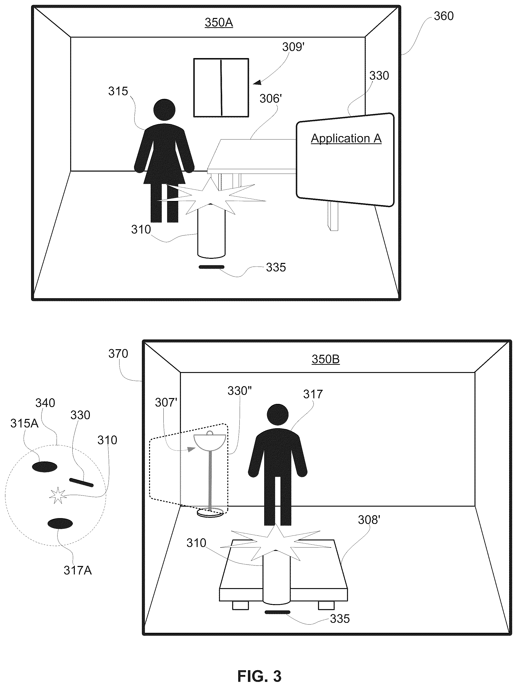 Patent US12108012 Figure 3 – System and method of managing spatial states and display modes in multi-user communication sessions