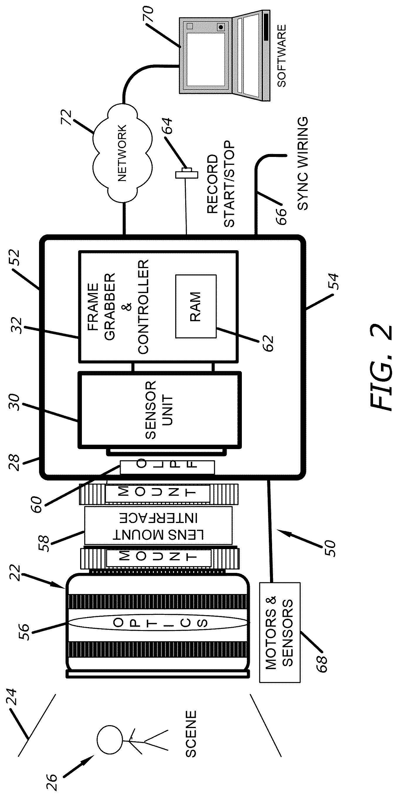 Patent US12108018 Figure 2 – Digital camera system for recording, editing and visualizing images
