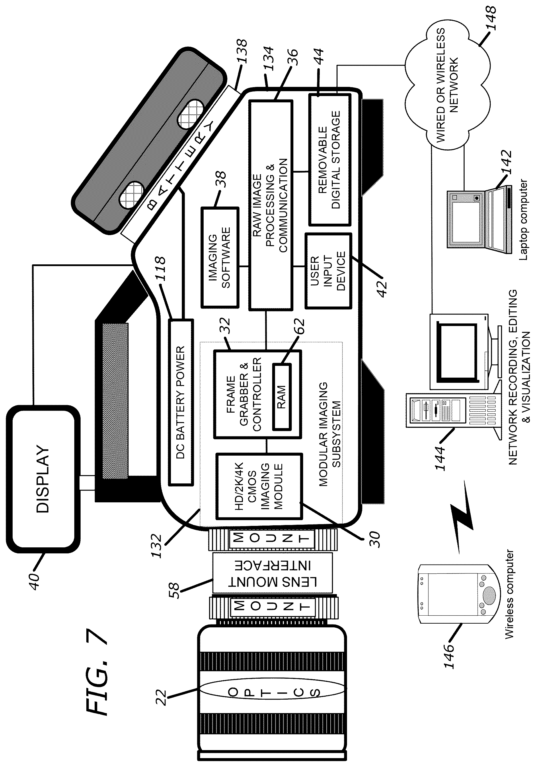 Patent US12108018 Figure 7 – Digital camera system for recording, editing and visualizing images